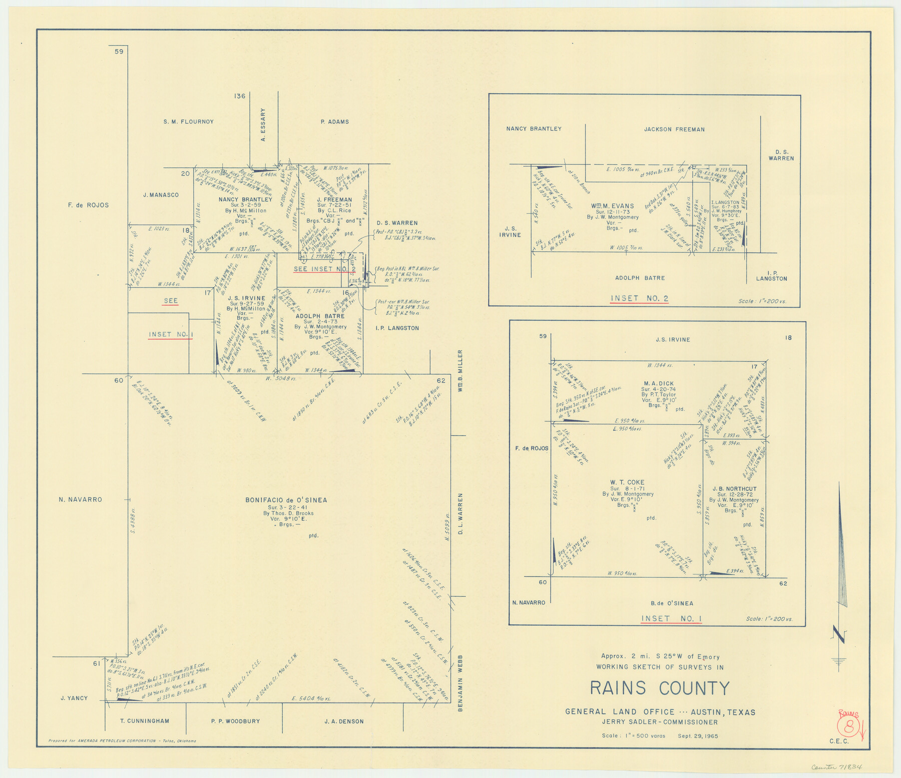 71834, Rains County Working Sketch 8, General Map Collection