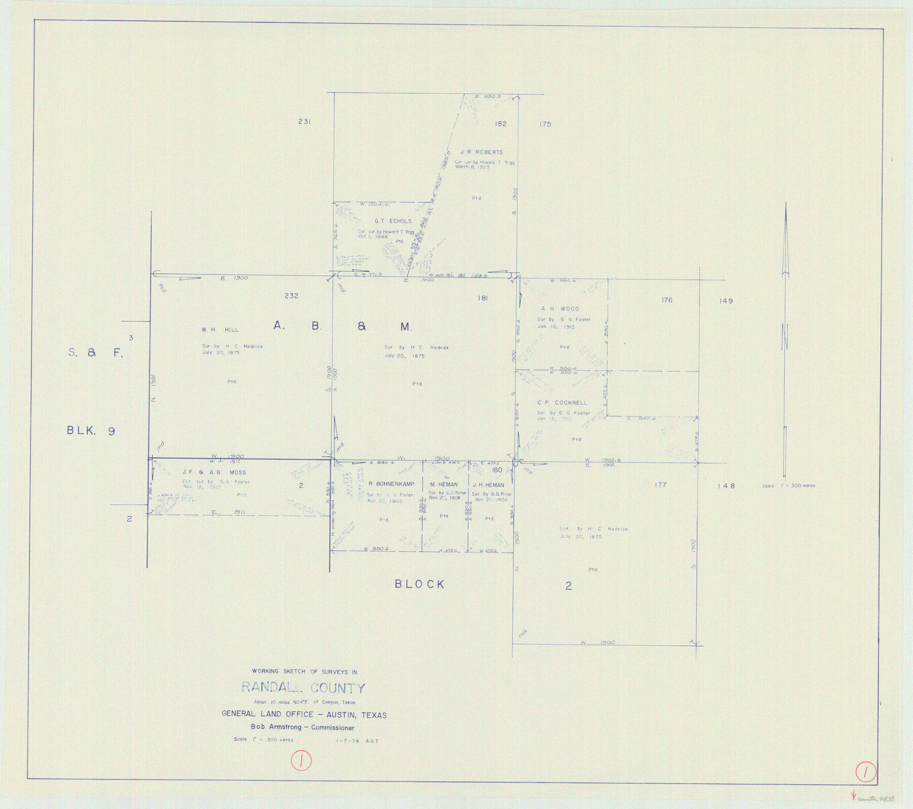 71838, Randall County Working Sketch 1, General Map Collection