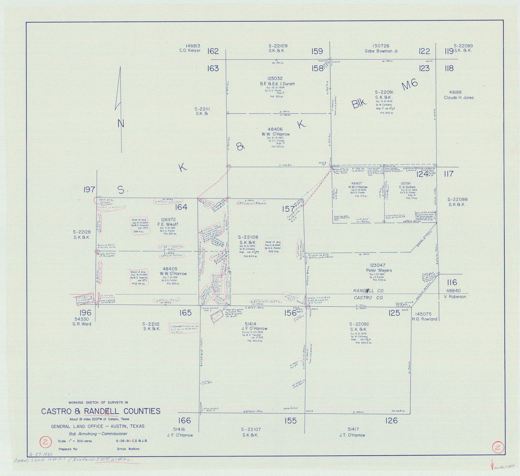 71839, Randall County Working Sketch 2, General Map Collection