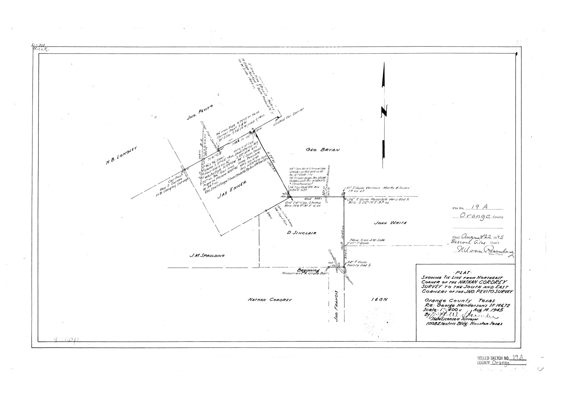 7184, Orange County Rolled Sketch 19A, General Map Collection