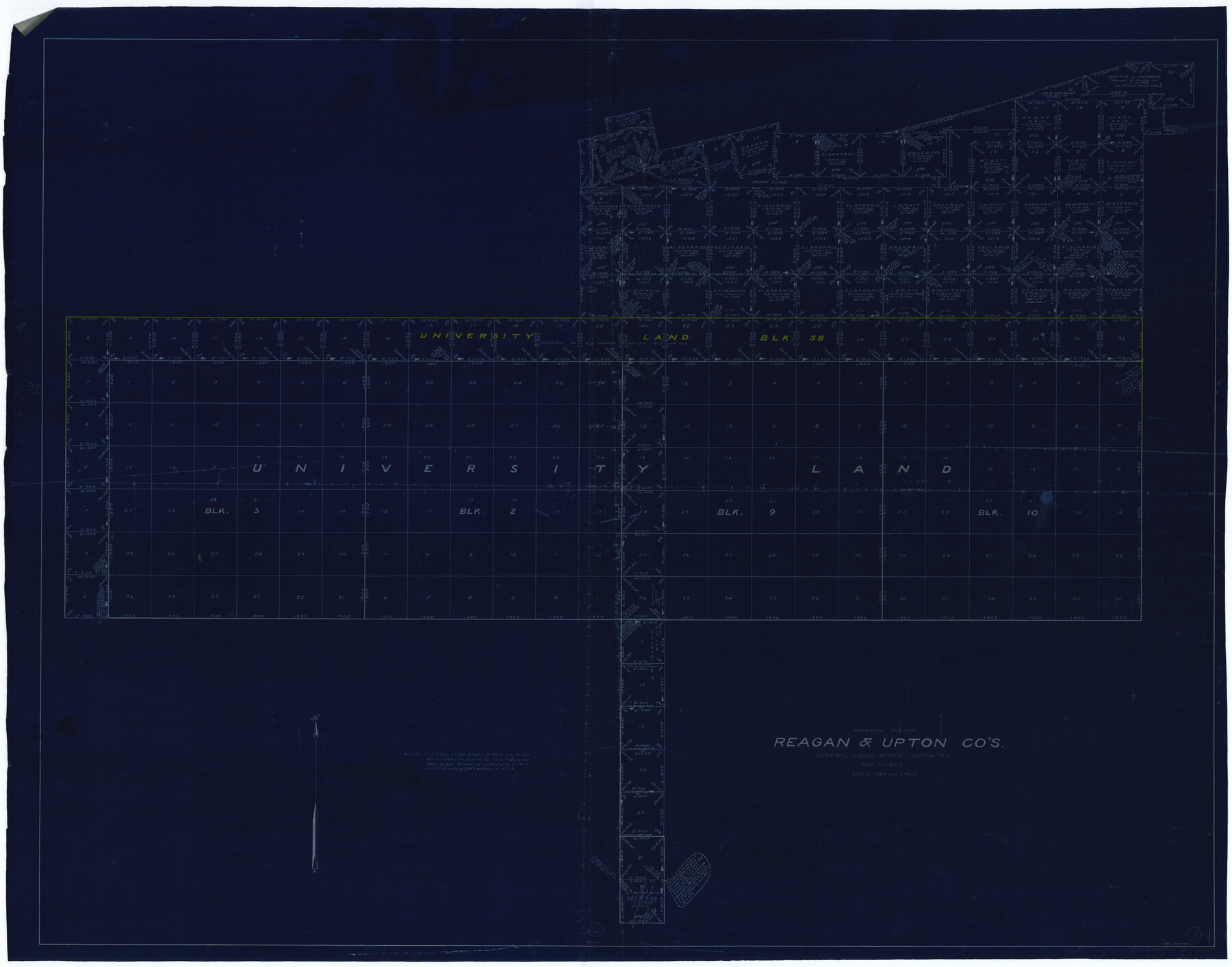 71843, Reagan County Working Sketch 3, General Map Collection