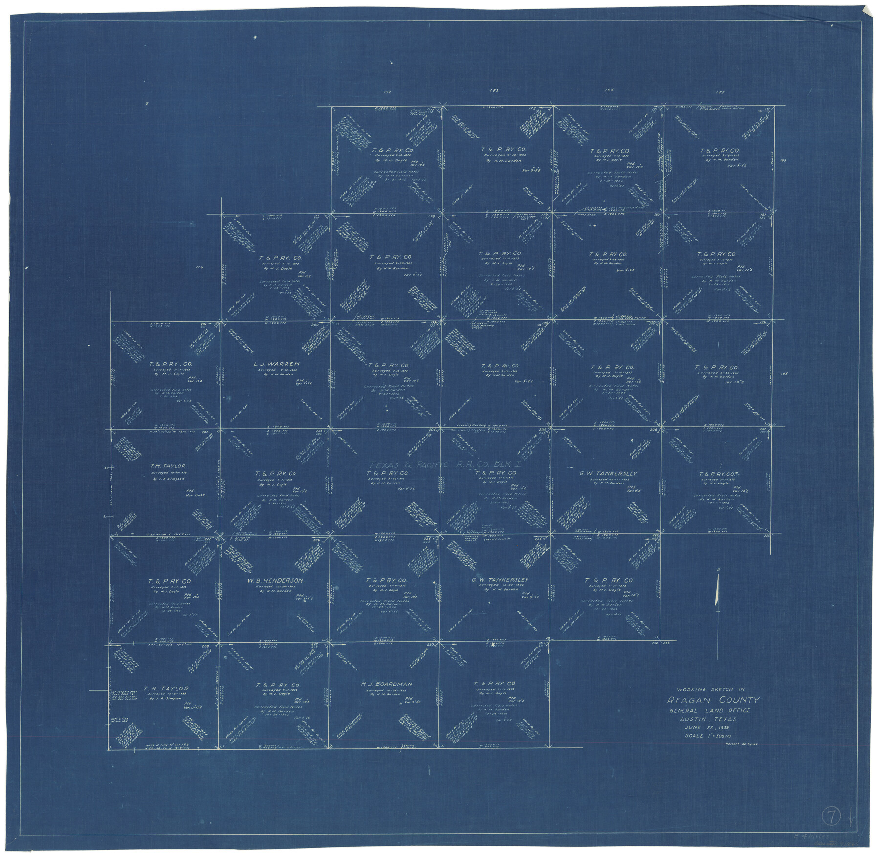 71847, Reagan County Working Sketch 7, General Map Collection
