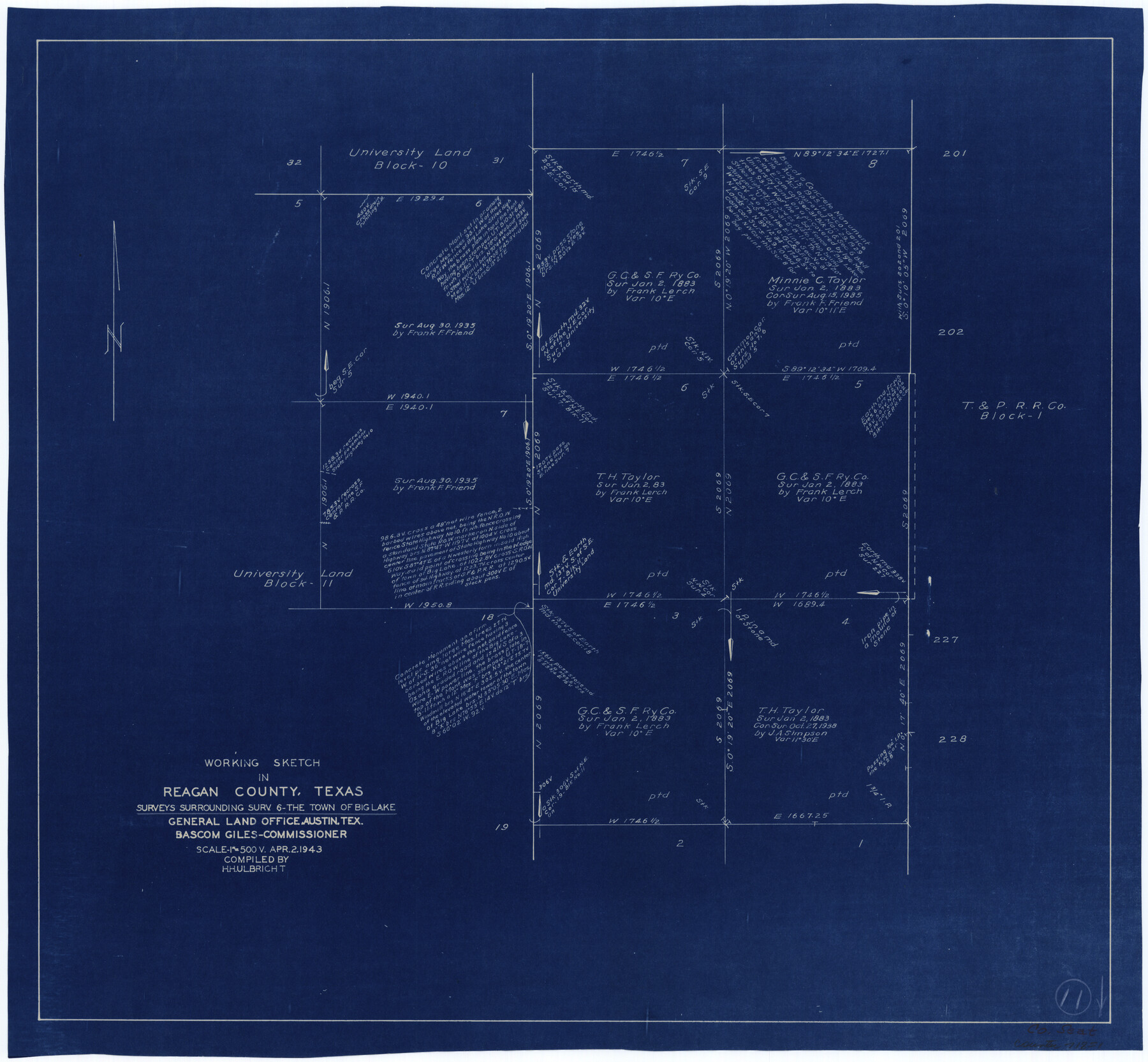 71851, Reagan County Working Sketch 11, General Map Collection