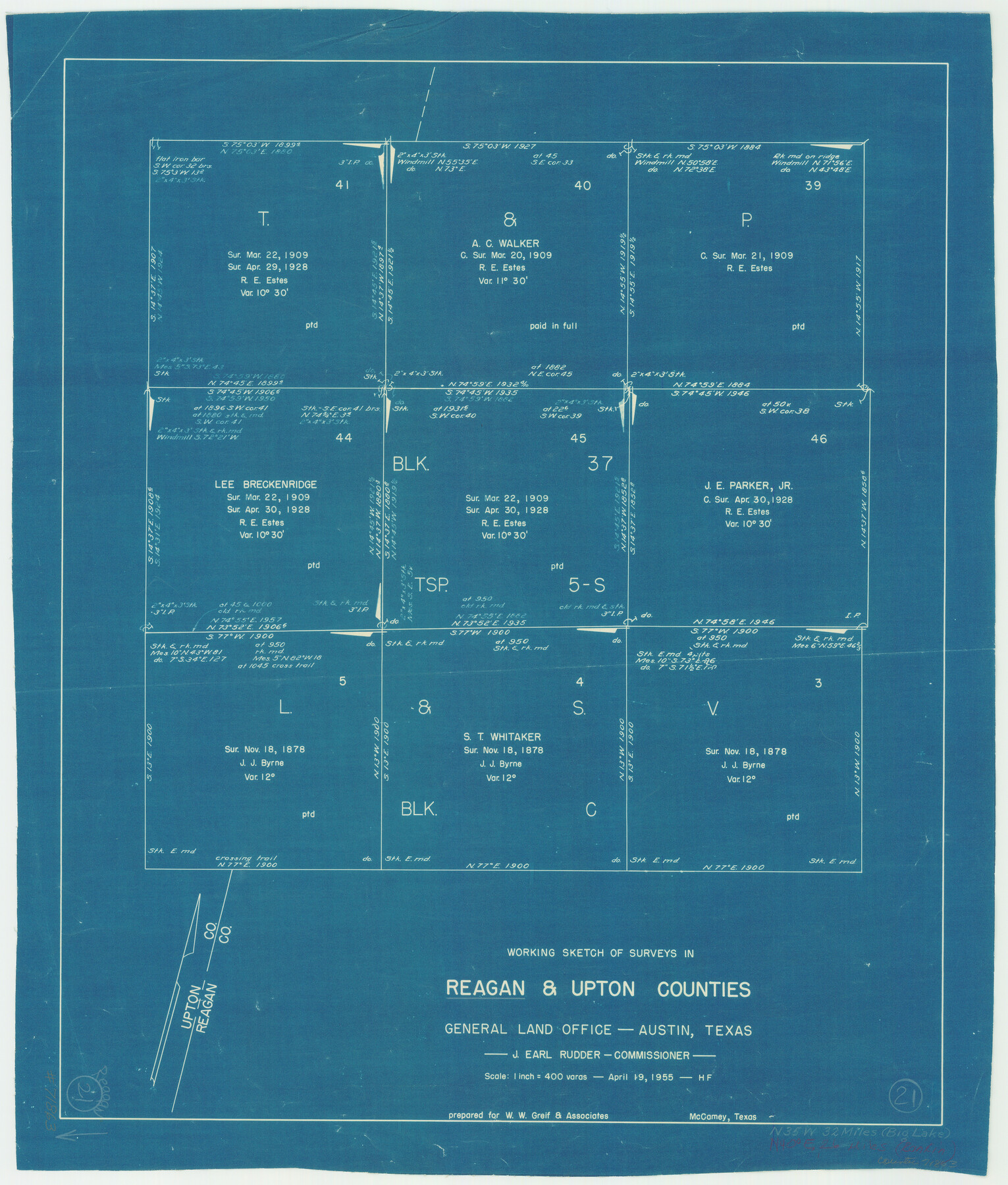 71863, Reagan County Working Sketch 21, General Map Collection