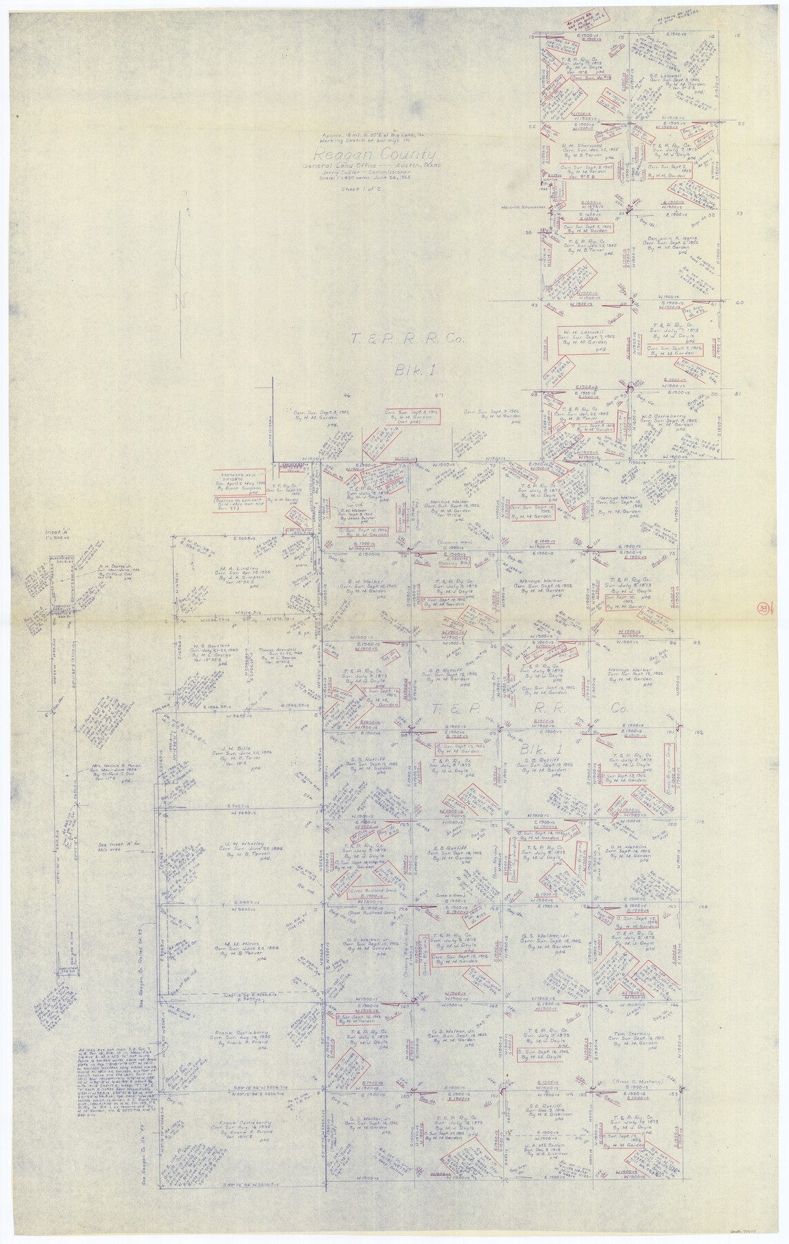 71875, Reagan County Working Sketch 33, General Map Collection