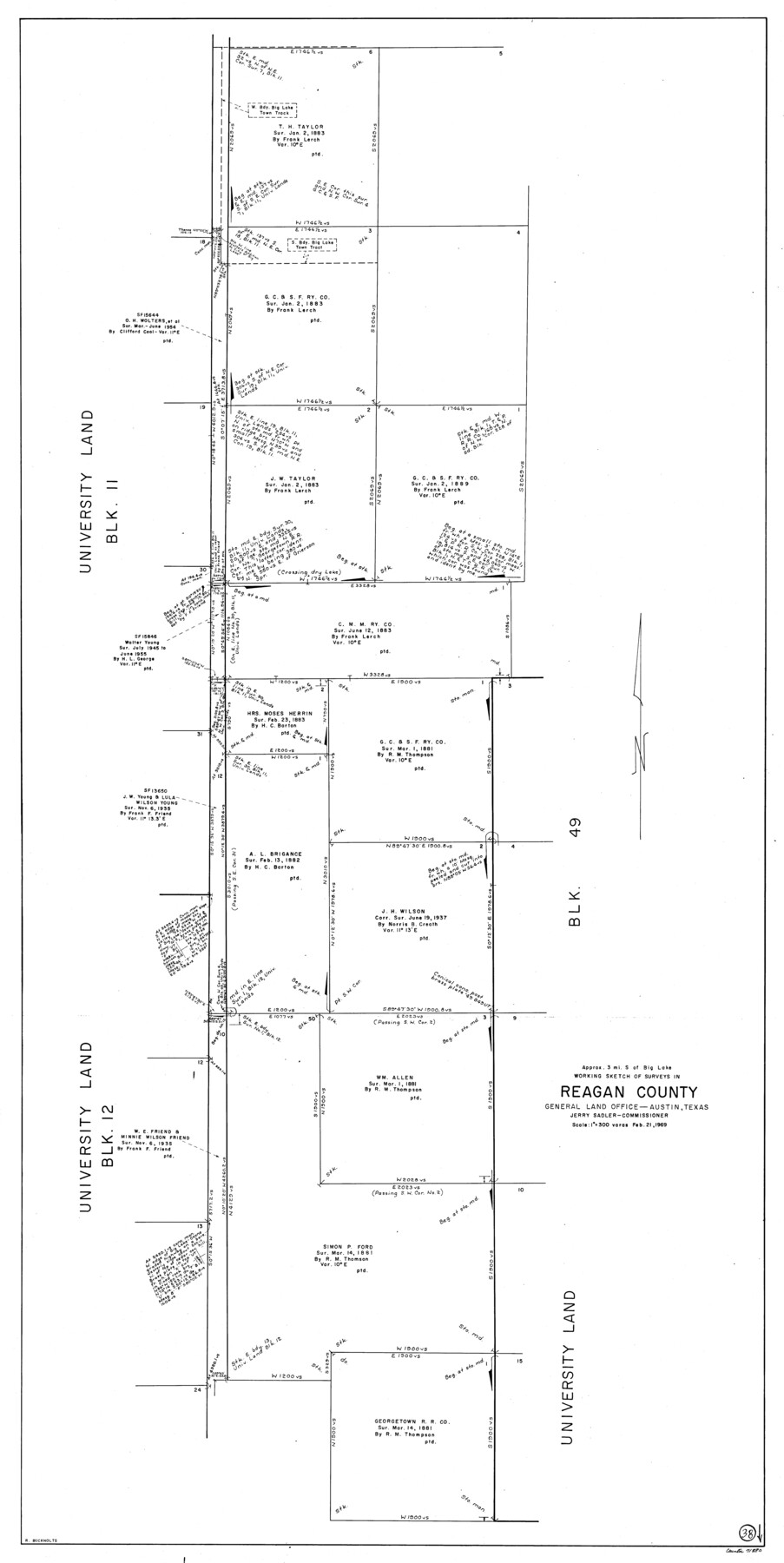 71880, Reagan County Working Sketch 38, General Map Collection