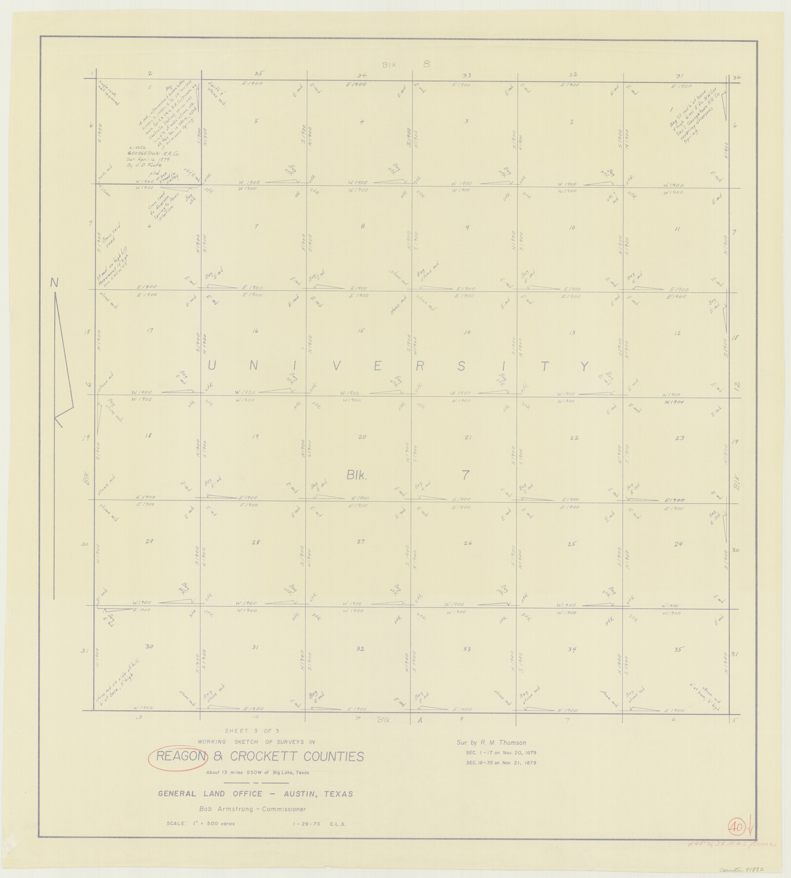 71882, Reagan County Working Sketch 40, General Map Collection