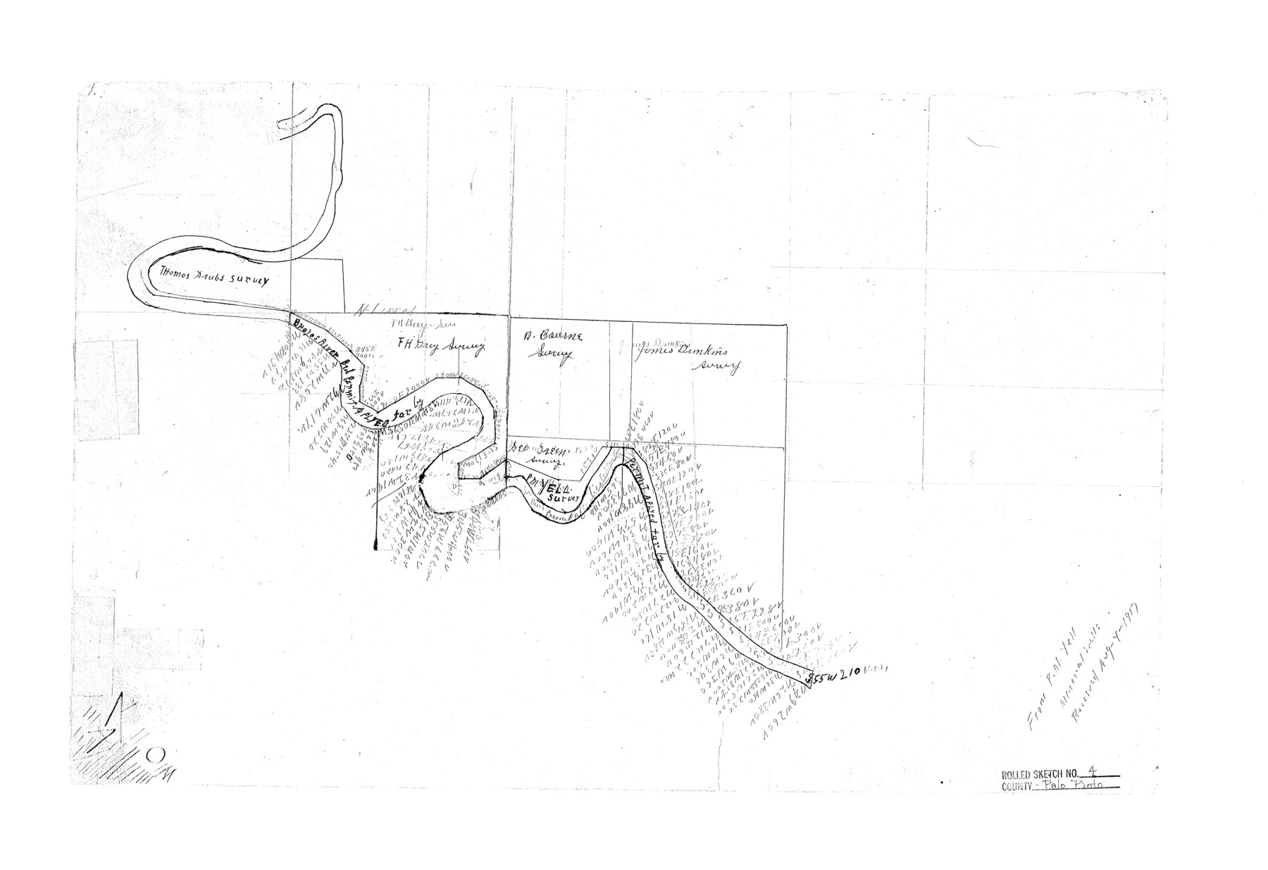 7189, Palo Pinto County Rolled Sketch 4, General Map Collection