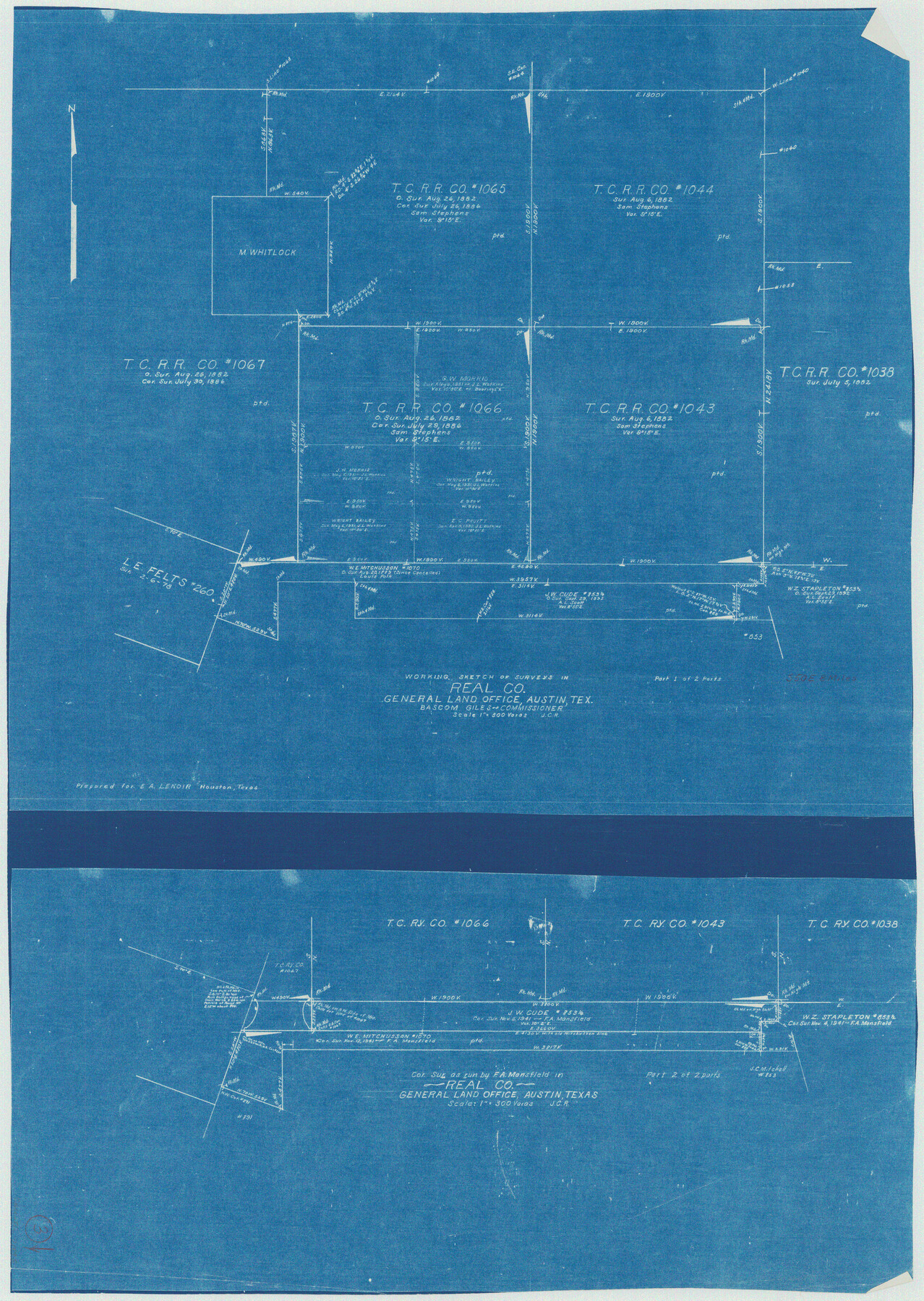 71895, Real County Working Sketch 3, General Map Collection