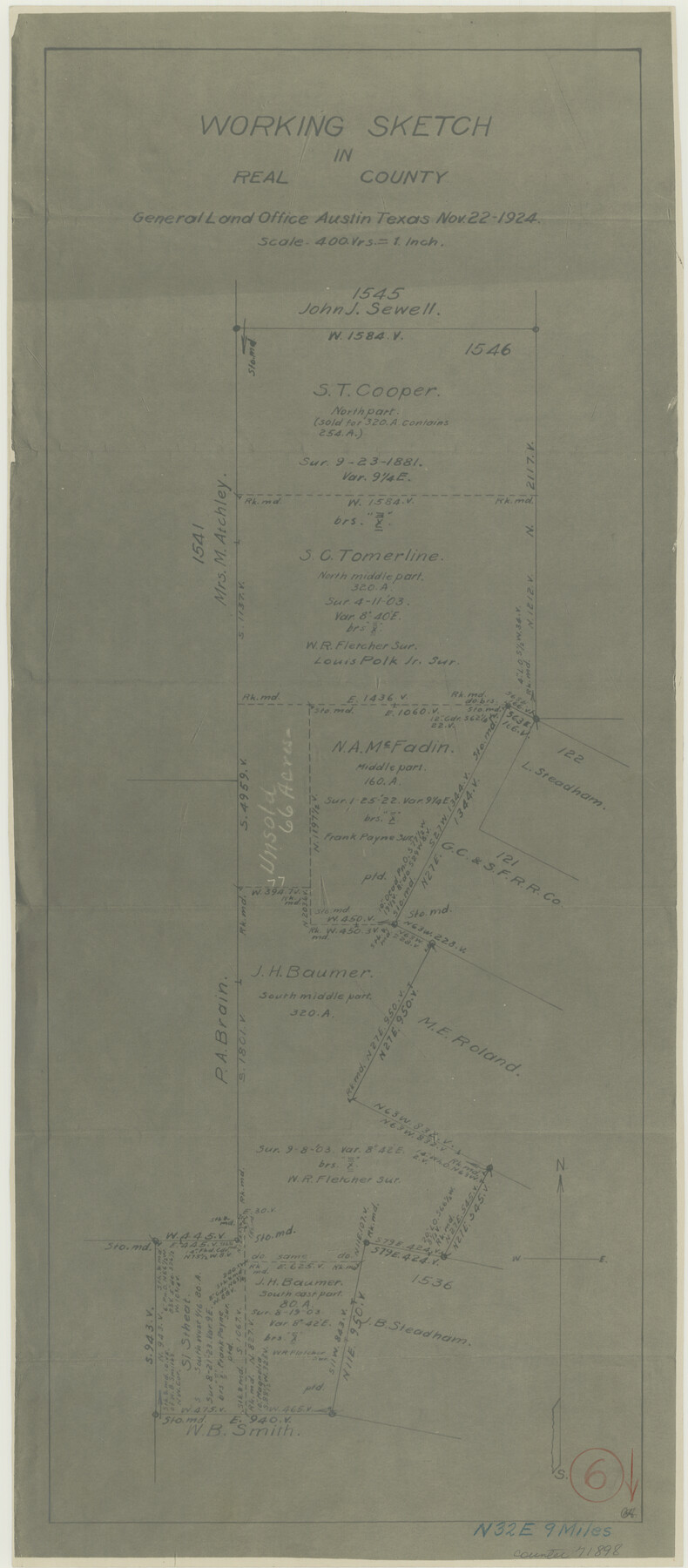 71898, Real County Working Sketch 6, General Map Collection