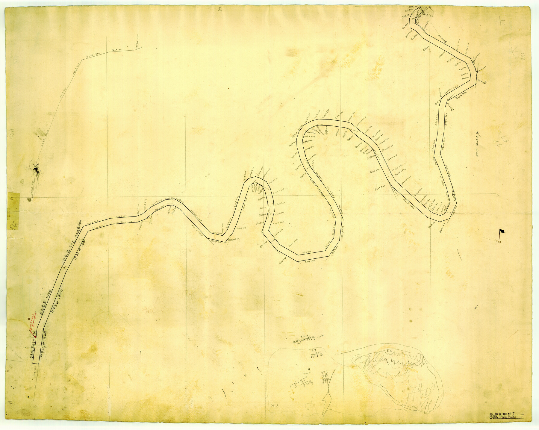 7190, Palo Pinto County Rolled Sketch 7, General Map Collection