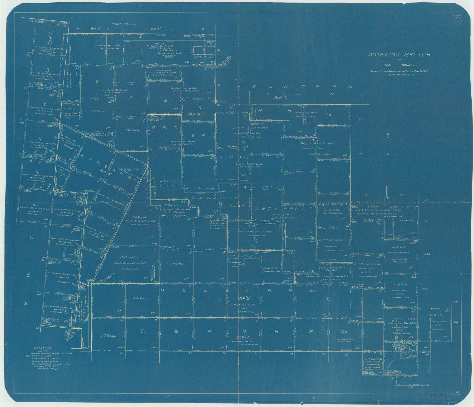 71900, Real County Working Sketch 8, General Map Collection