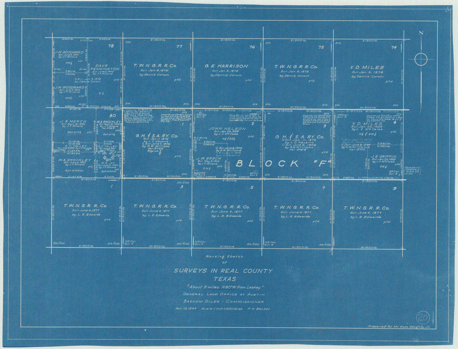 71912, Real County Working Sketch 20, General Map Collection