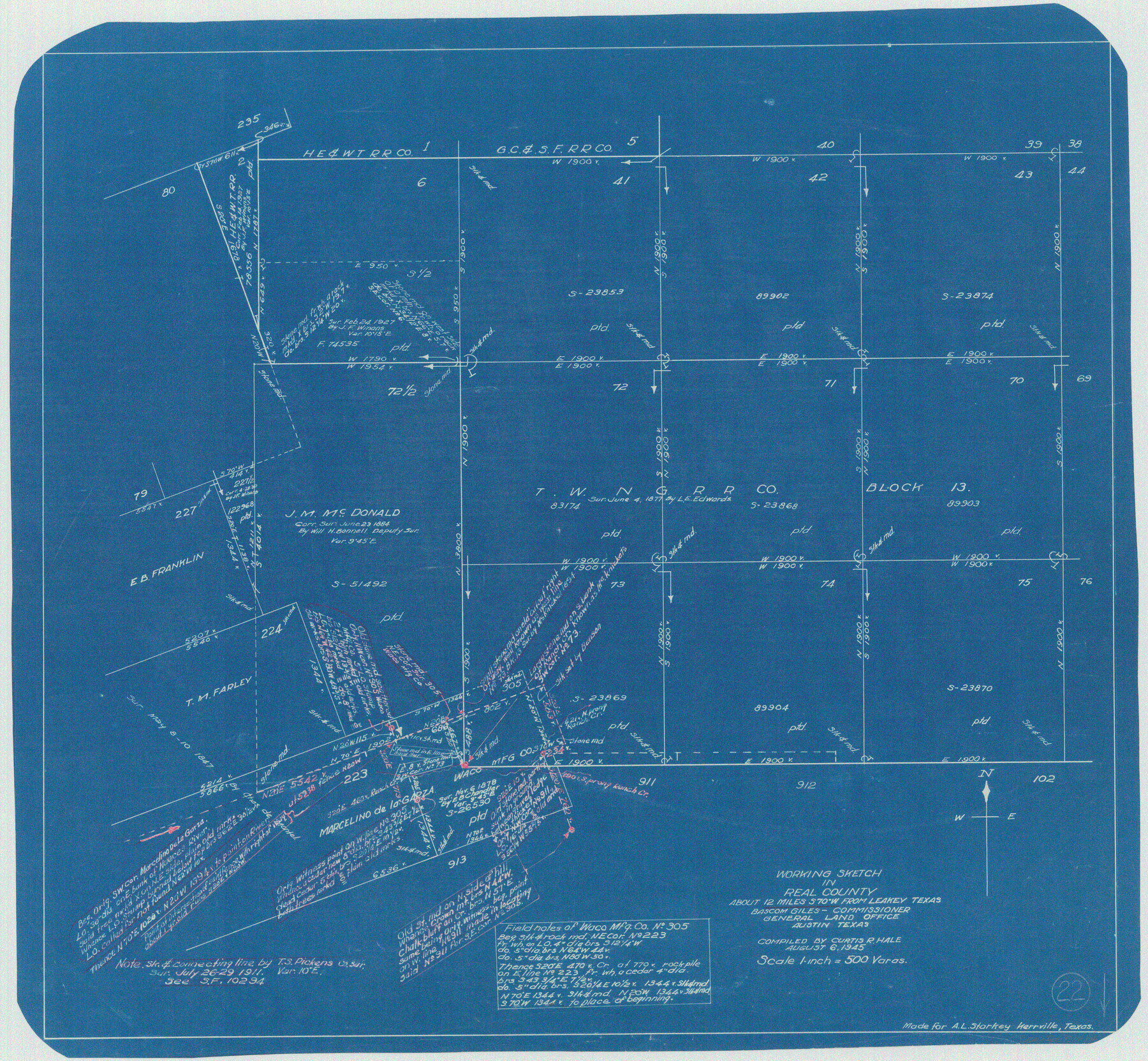 71914, Real County Working Sketch 22, General Map Collection