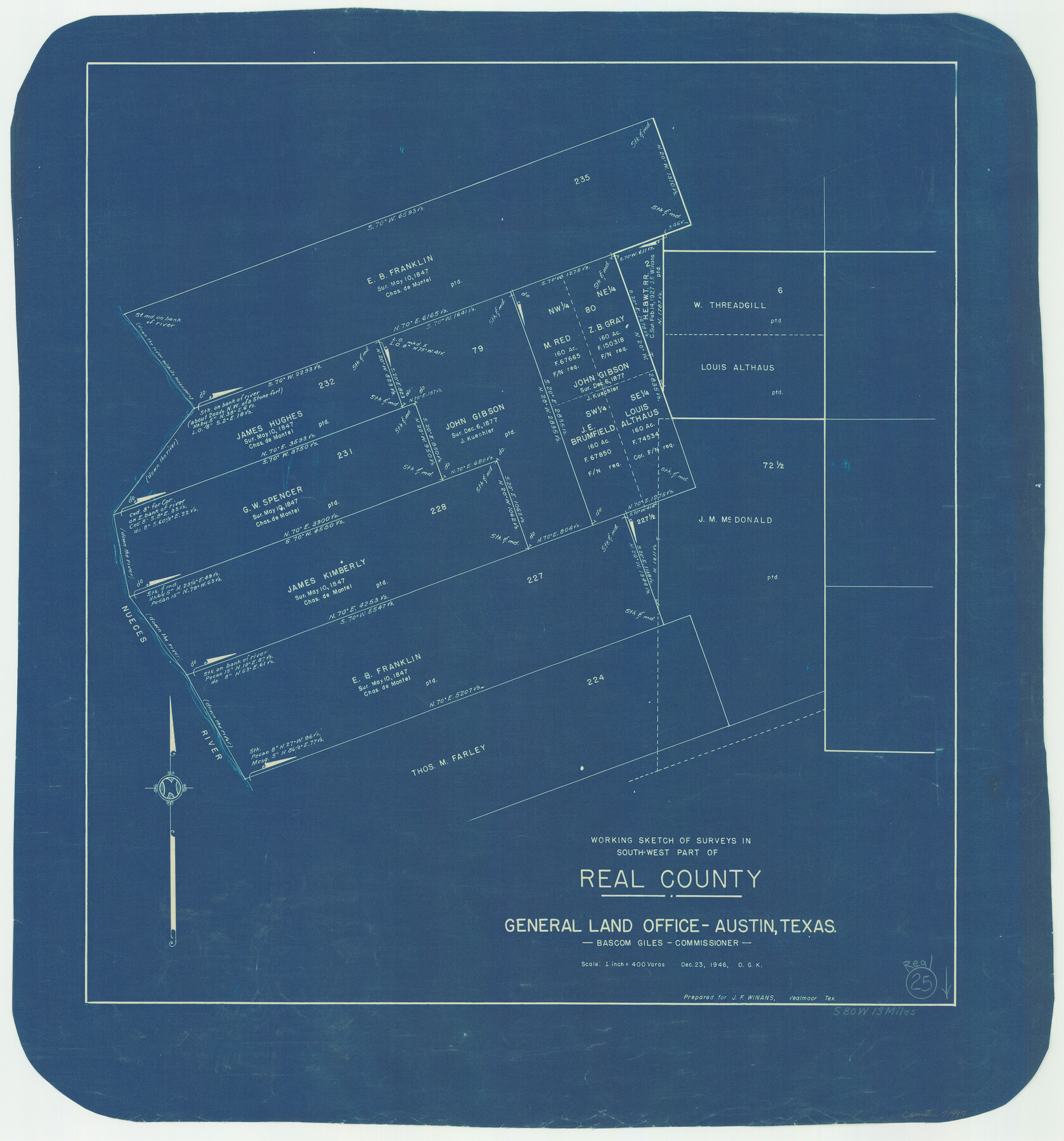 71917, Real County Working Sketch 25, General Map Collection