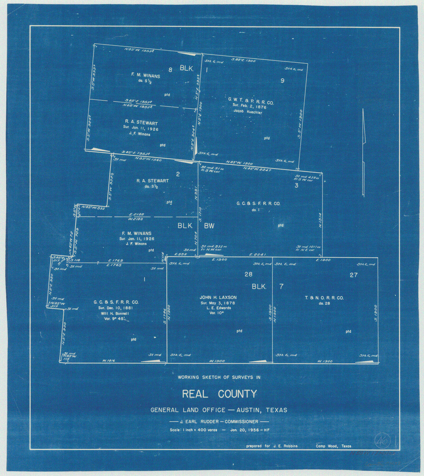 71938, Real County Working Sketch 46, General Map Collection