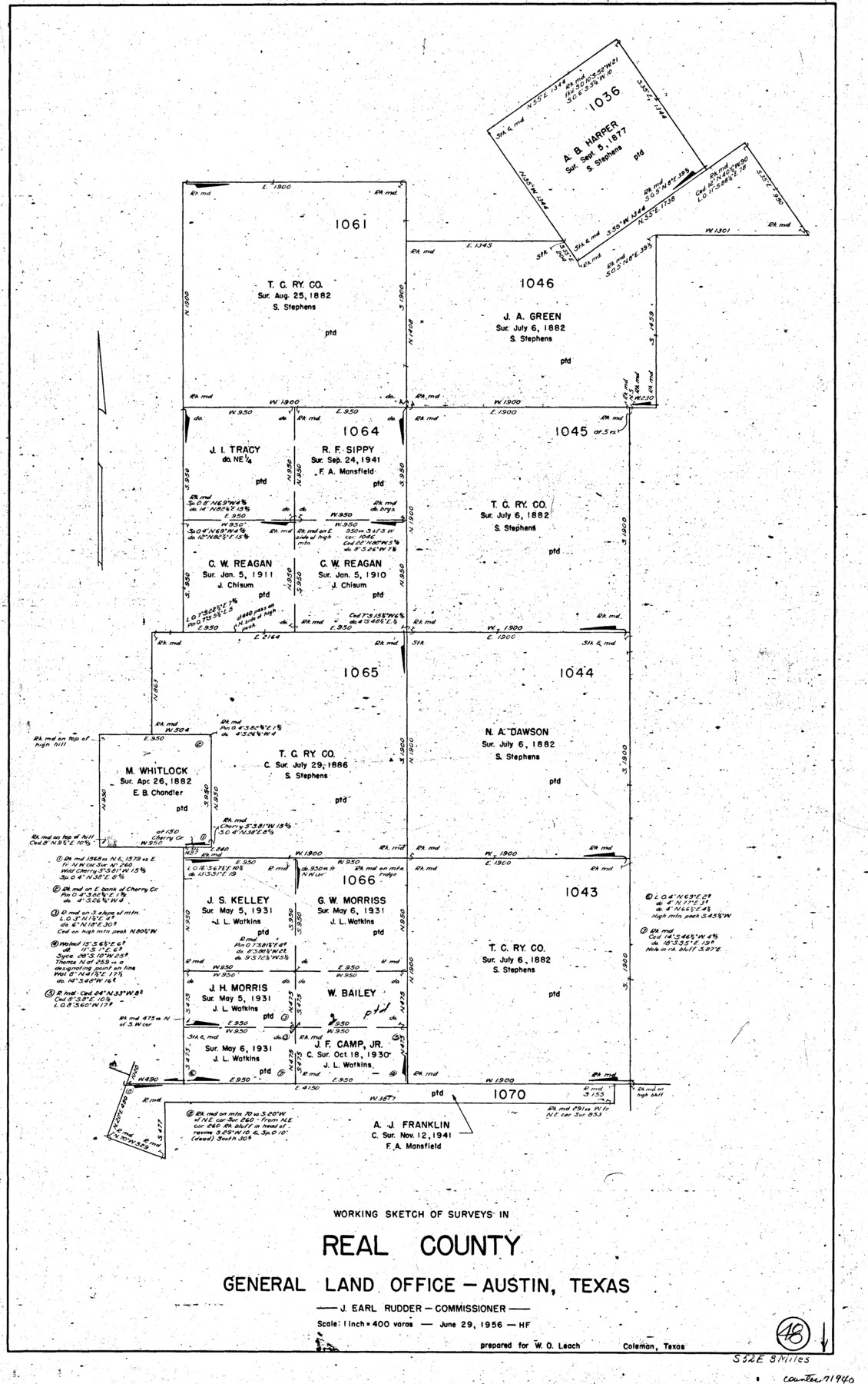 71940, Real County Working Sketch 48, General Map Collection