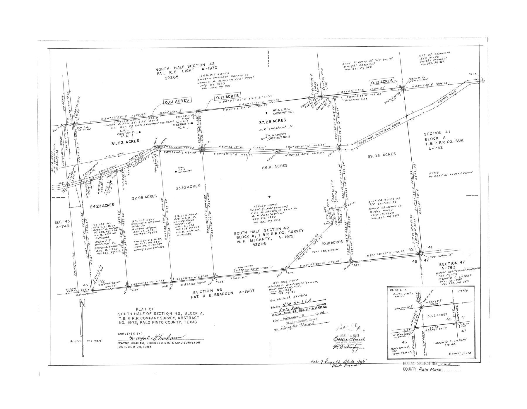 7195, Palo Pinto County Rolled Sketch 14A, General Map Collection