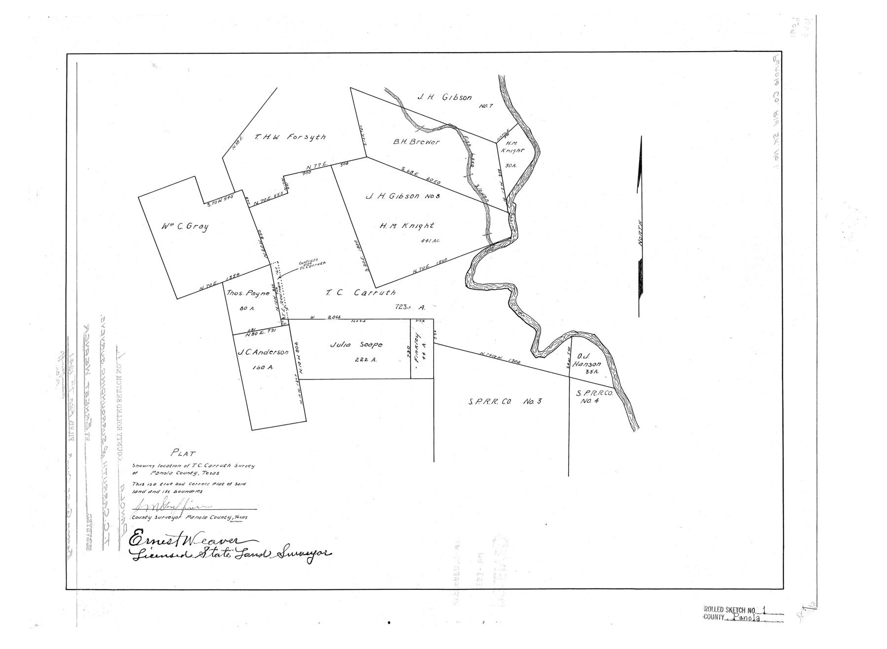 7196, Panola County Rolled Sketch 1, General Map Collection