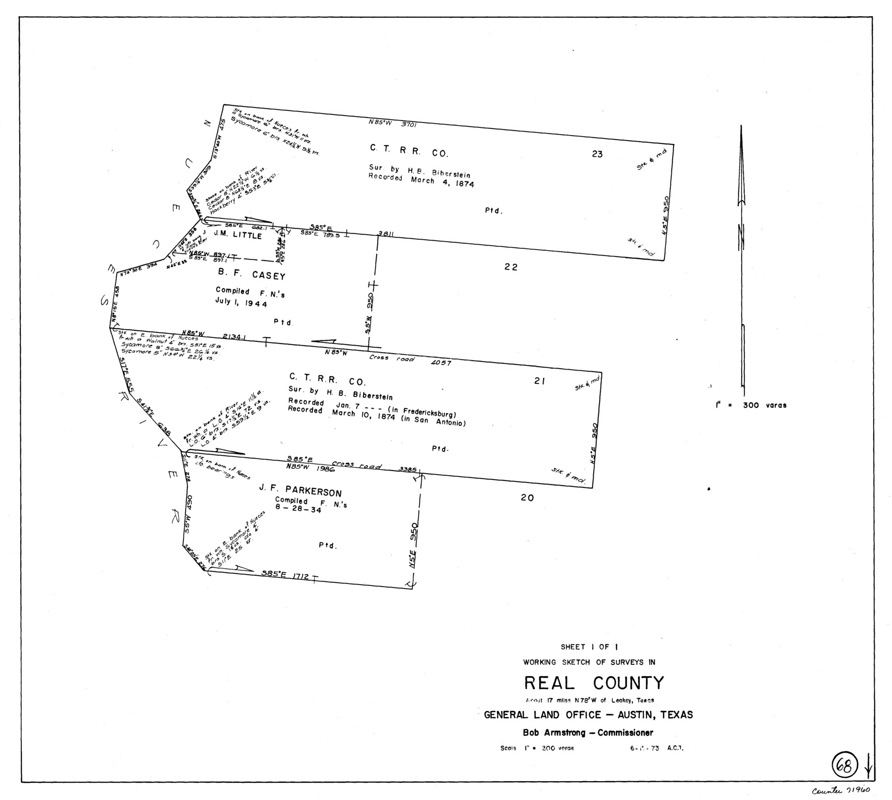 71960, Real County Working Sketch 68, General Map Collection