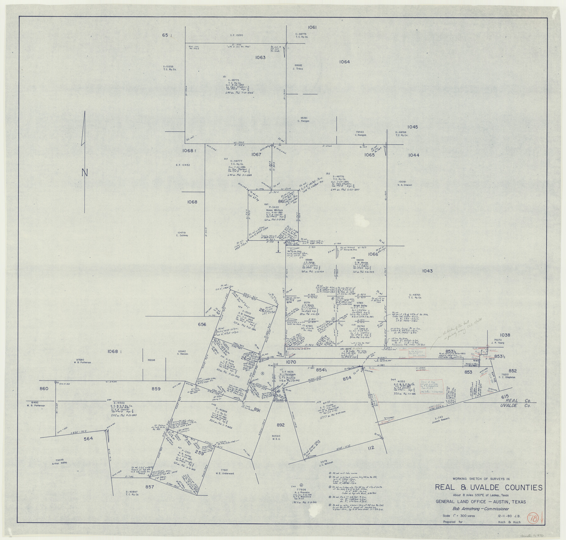 71970, Real County Working Sketch 78, General Map Collection