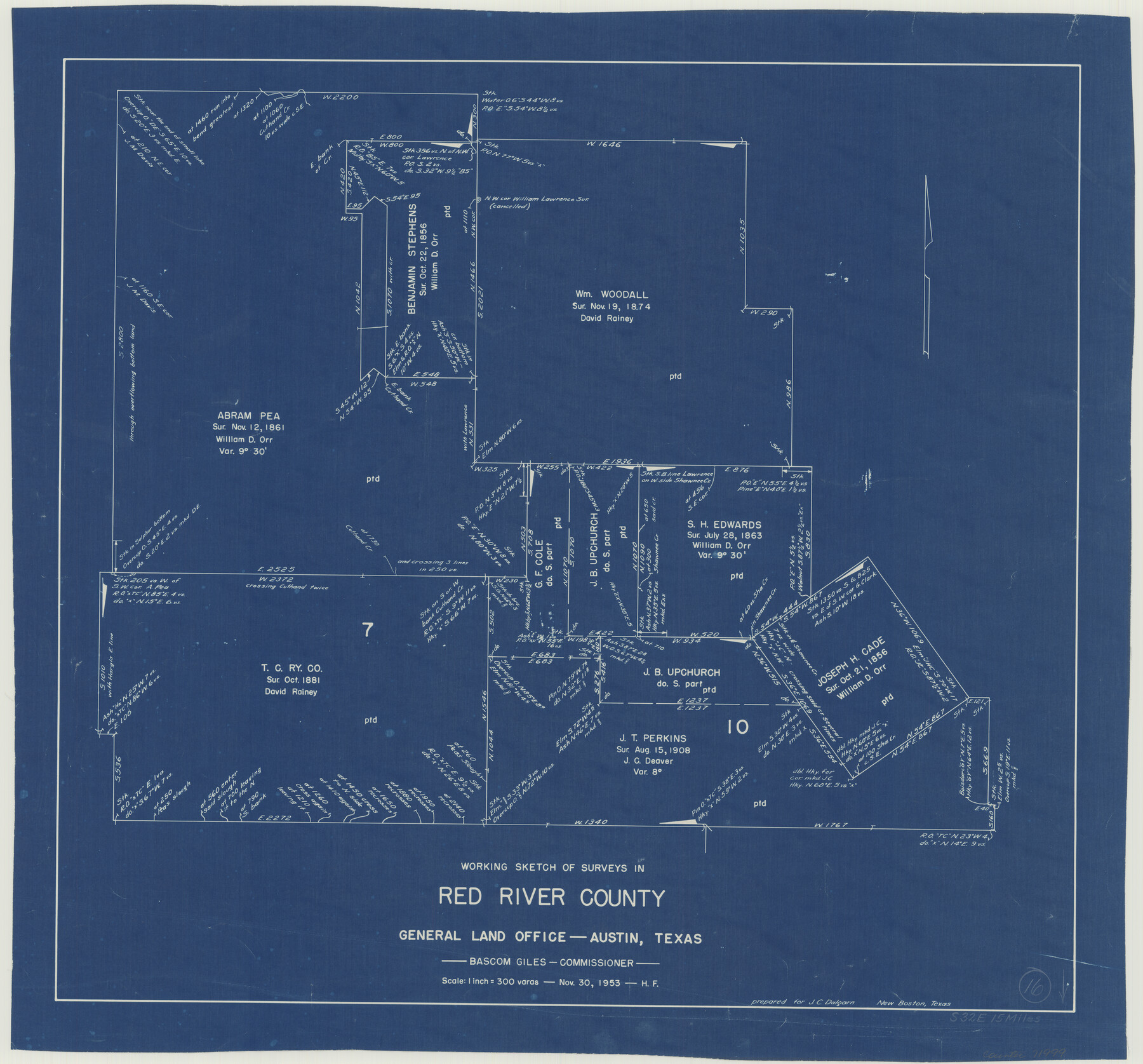 71999, Red River County Working Sketch 16, General Map Collection