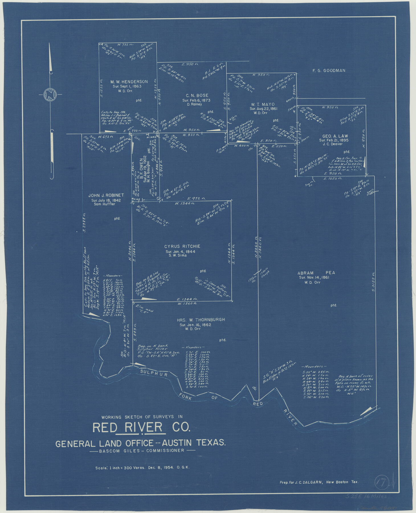 72000, Red River County Working Sketch 17, General Map Collection