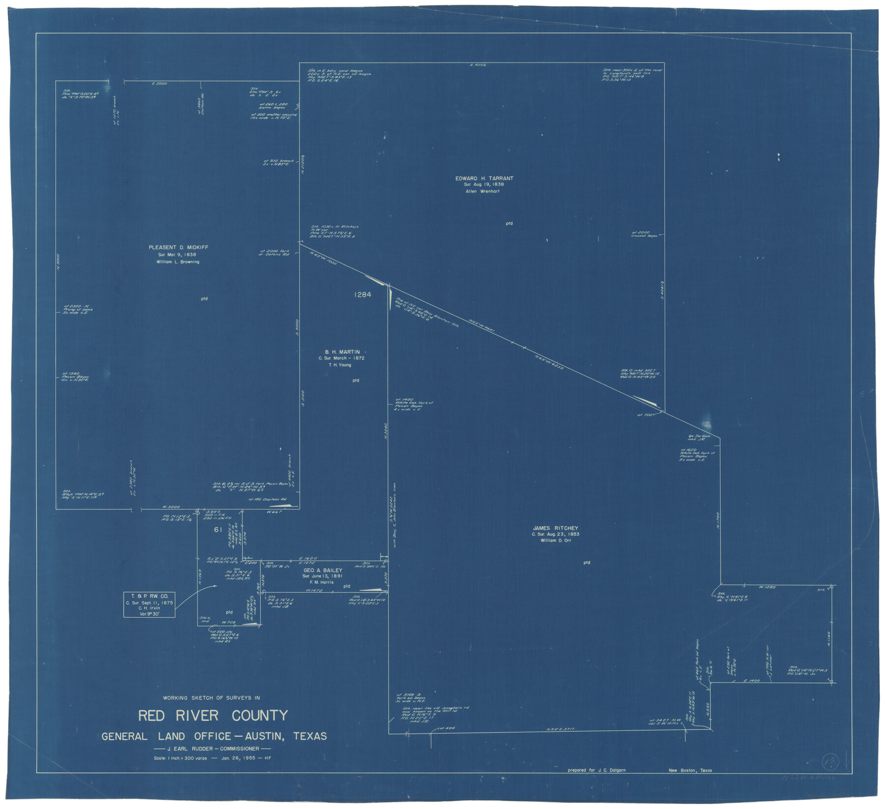 72001, Red River County Working Sketch 18, General Map Collection
