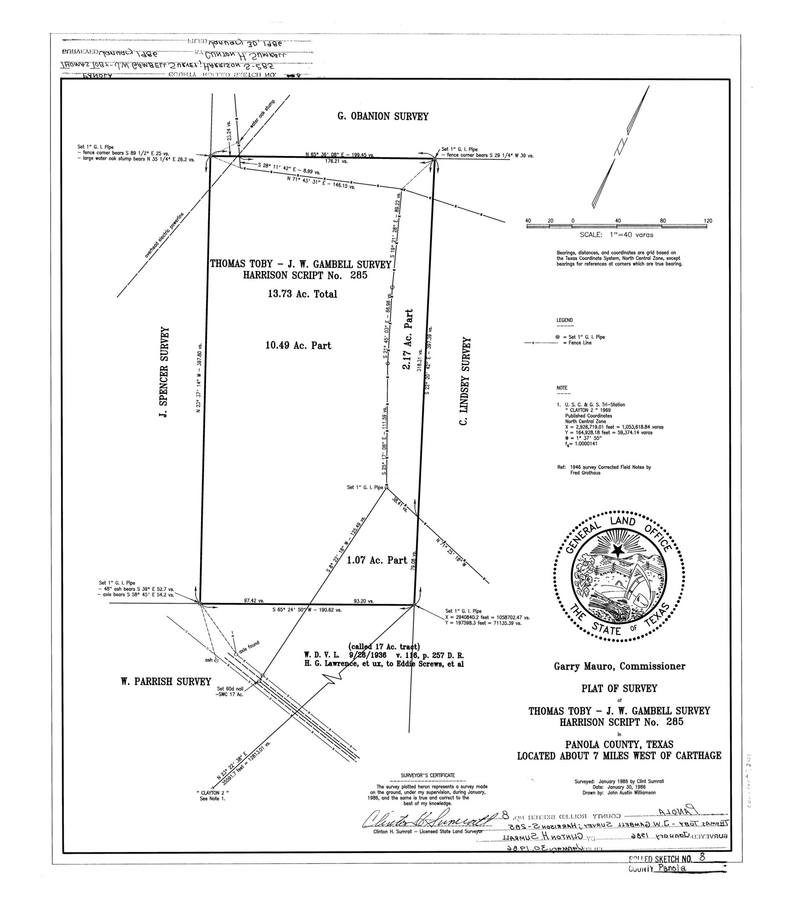 7201, Panola County Rolled Sketch 8, General Map Collection