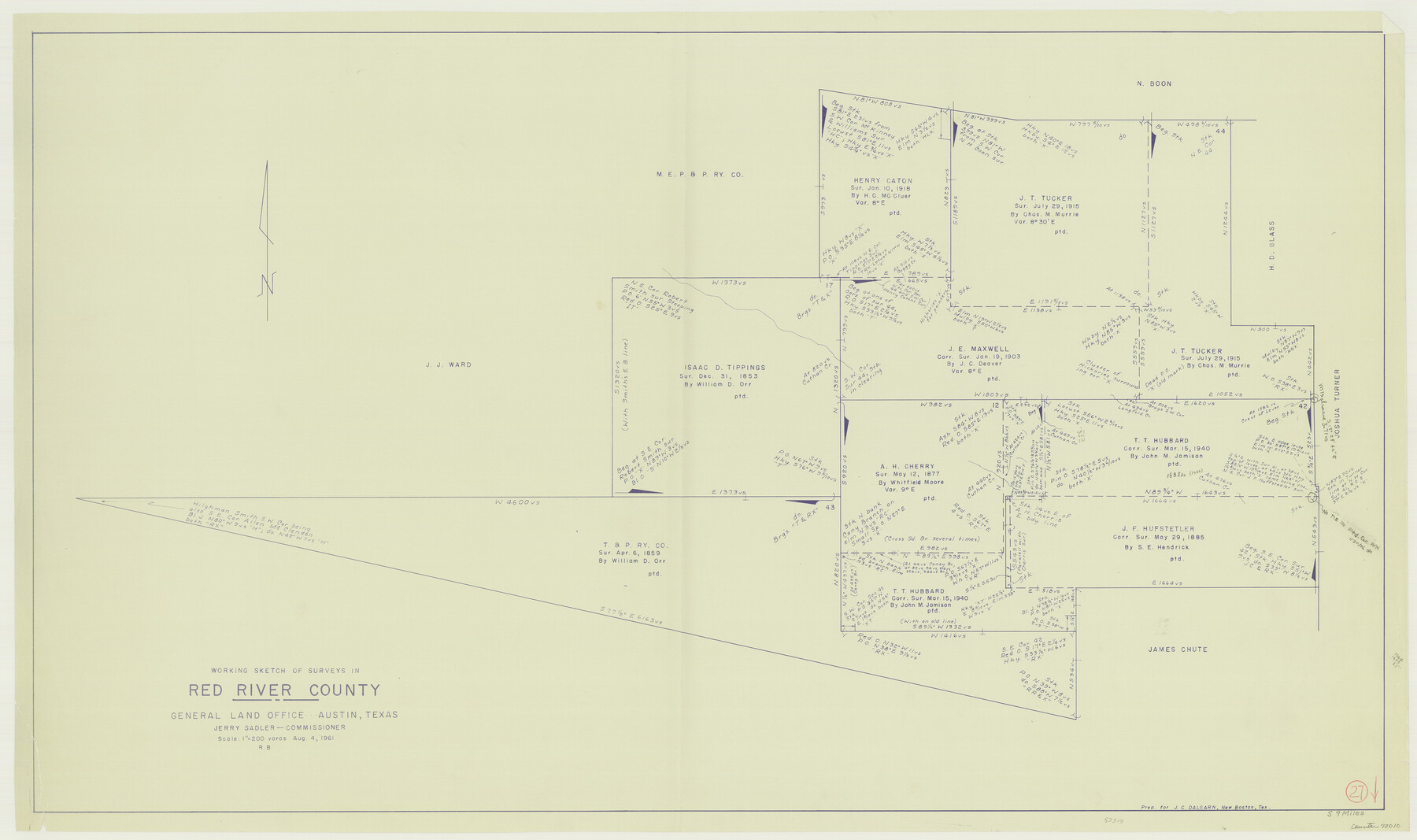 72010, Red River County Working Sketch 27, General Map Collection