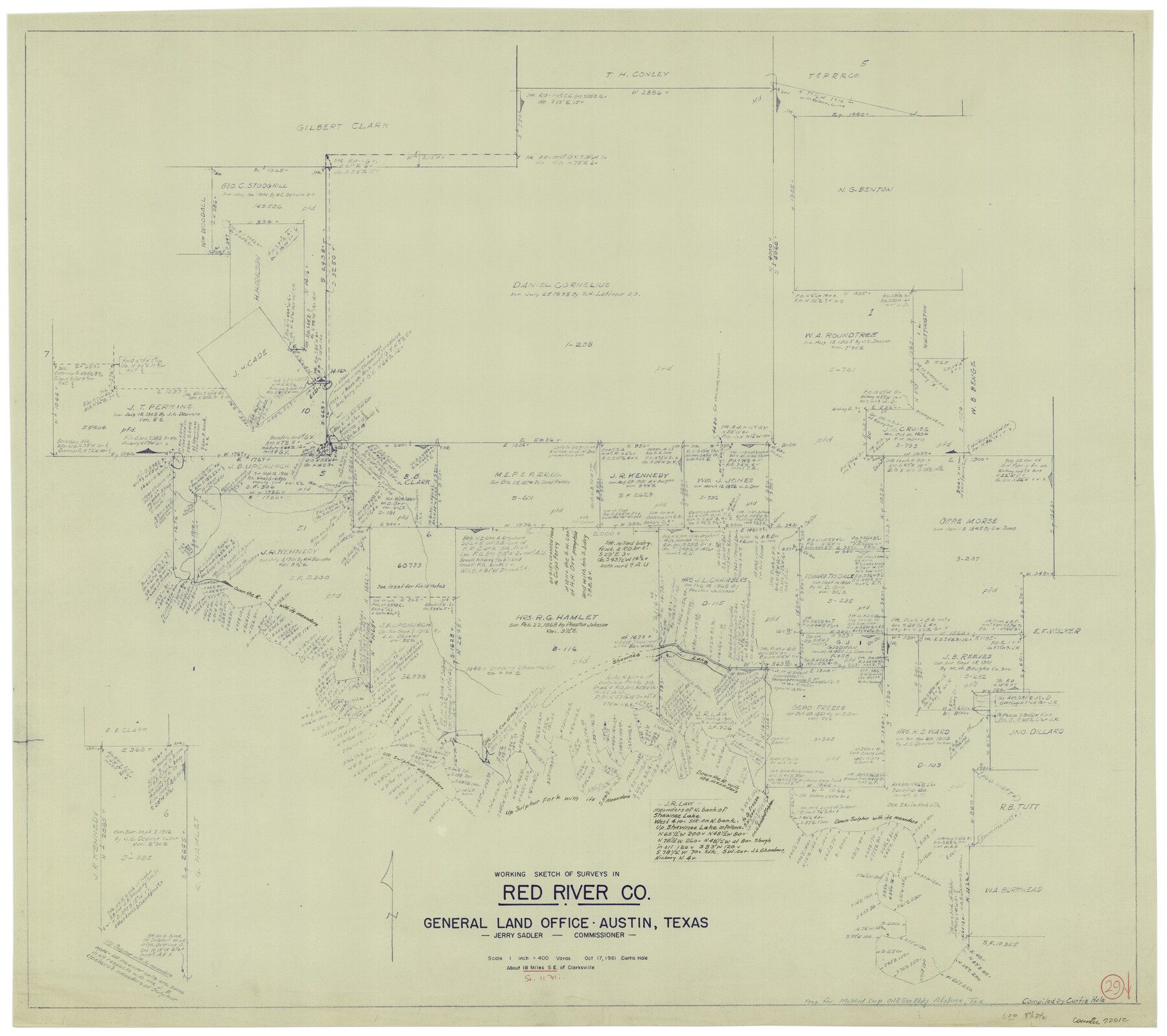 72012, Red River County Working Sketch 29, General Map Collection
