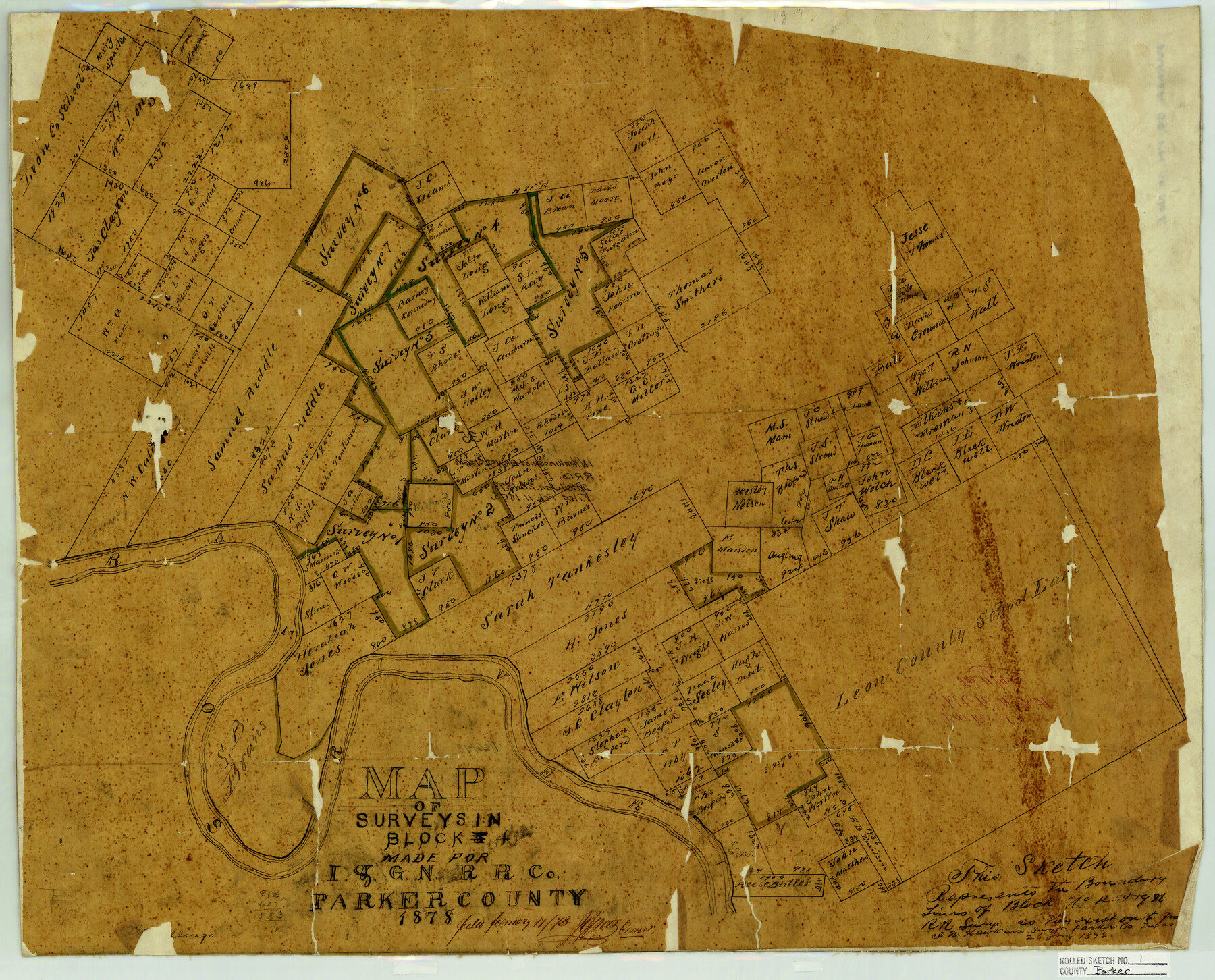 7202, Parker County Rolled Sketch 1, General Map Collection