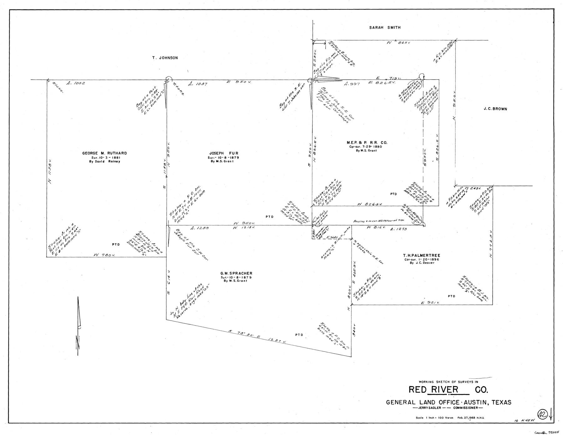 72025, Red River County Working Sketch 42, General Map Collection