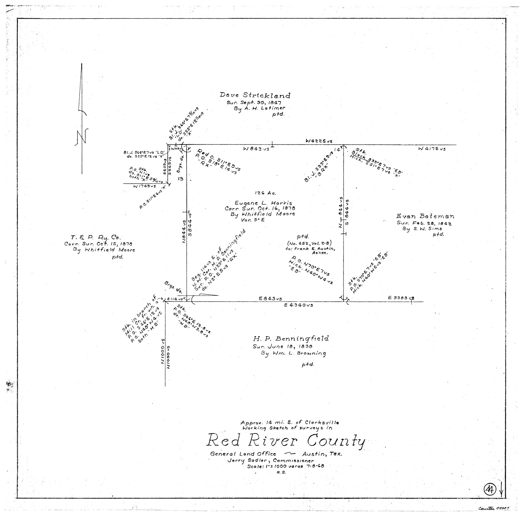 72027, Red River County Working Sketch 44, General Map Collection