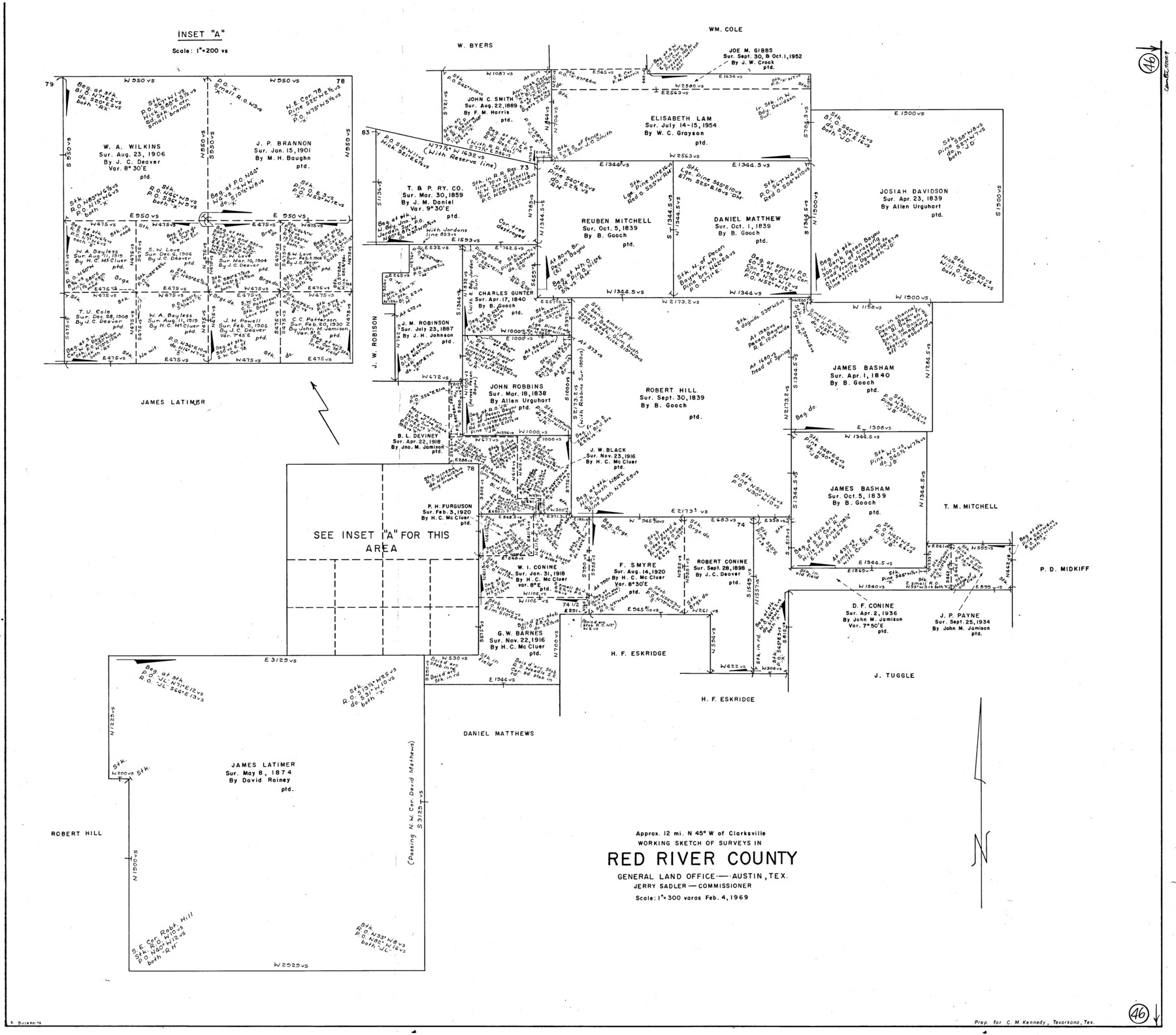 72029, Red River County Working Sketch 46, General Map Collection