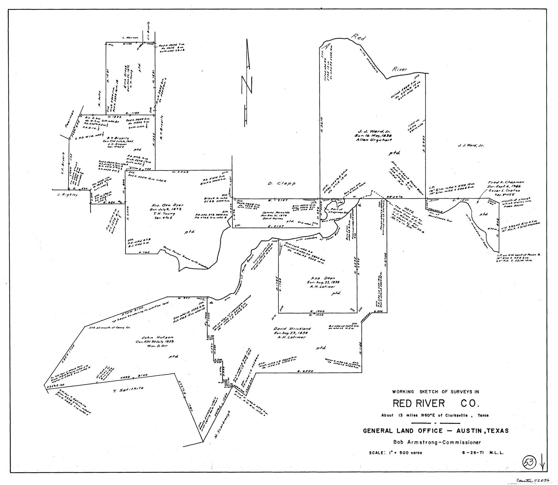 72036, Red River County Working Sketch 53, General Map Collection