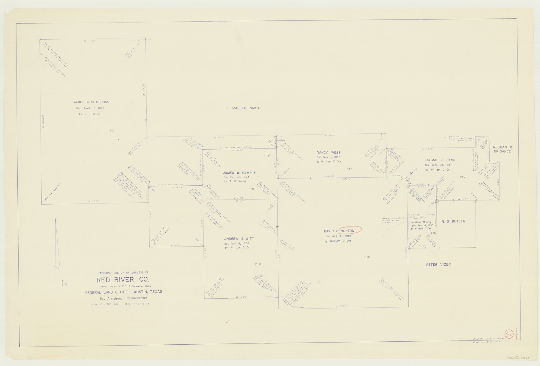 72045, Red River County Working Sketch 62, General Map Collection