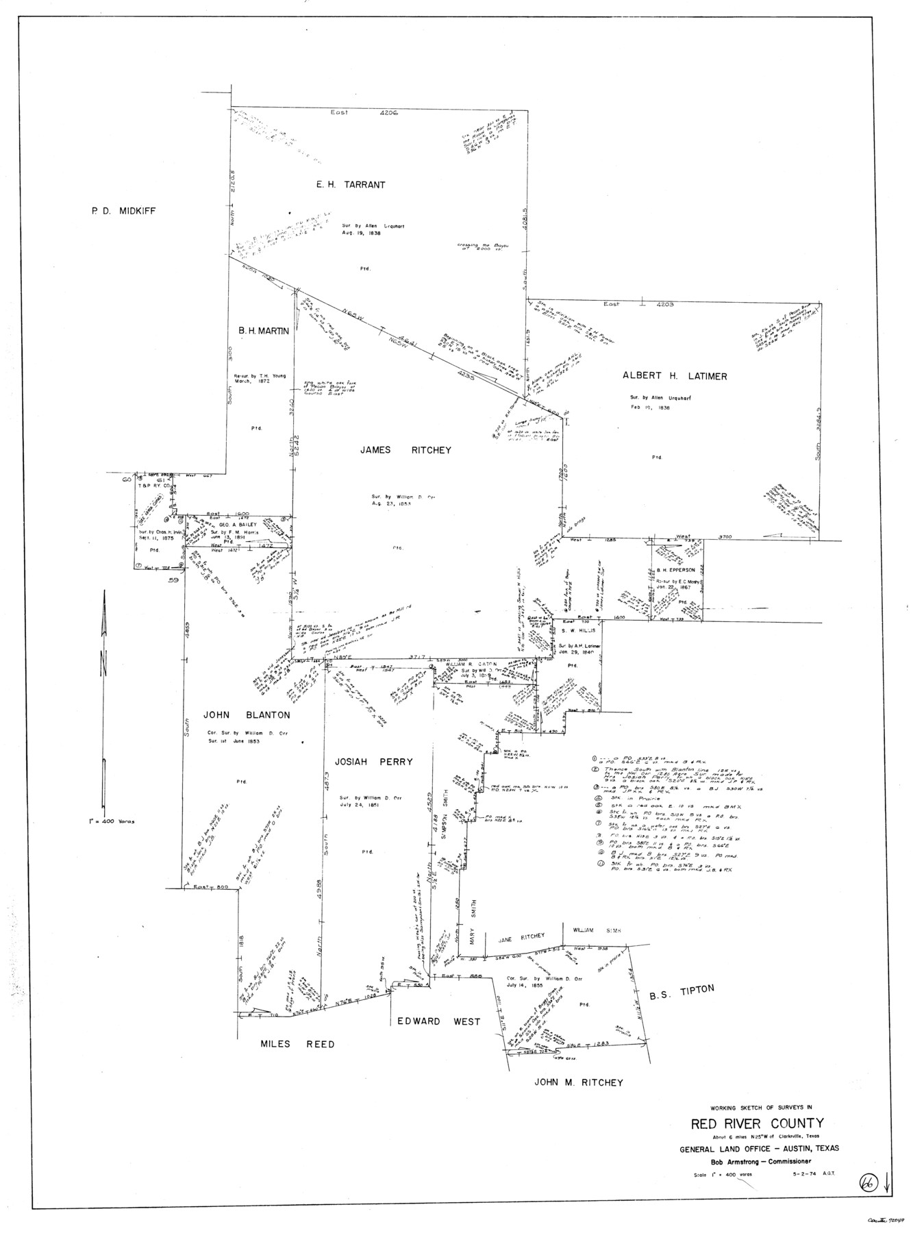 72049, Red River County Working Sketch 66, General Map Collection