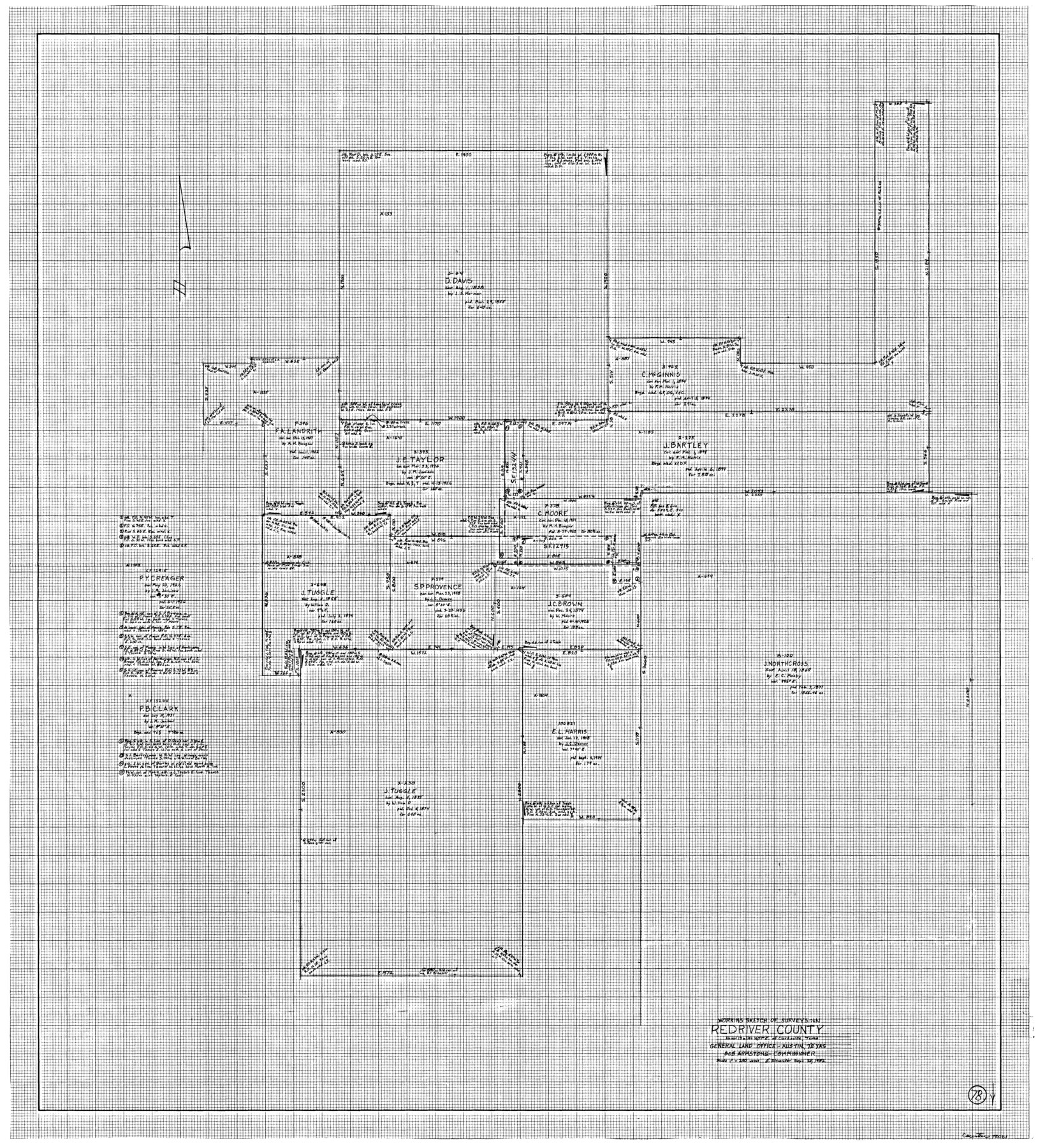 72061, Red River County Working Sketch 78, General Map Collection