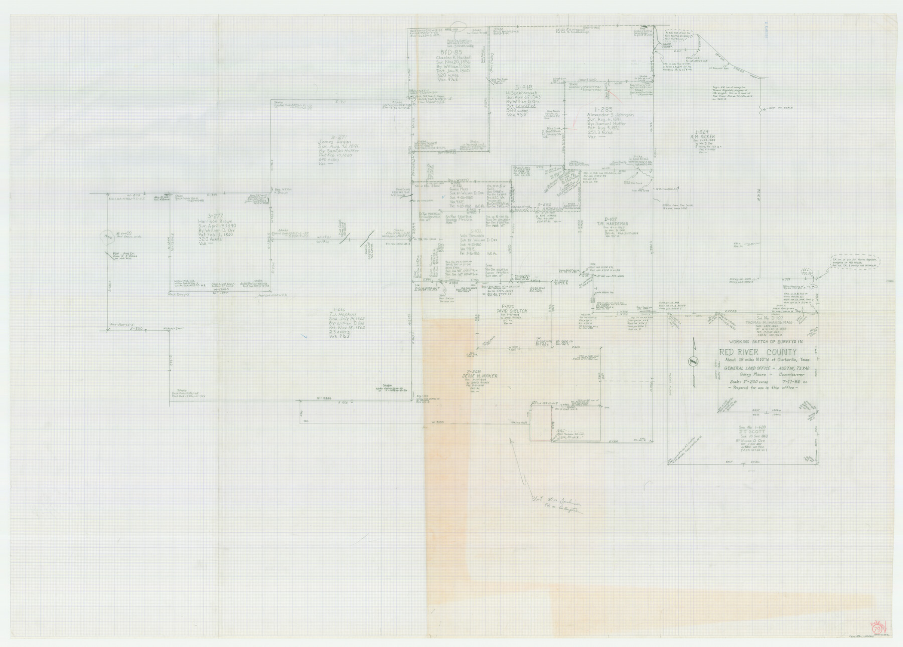 72062, Red River County Working Sketch 79, General Map Collection