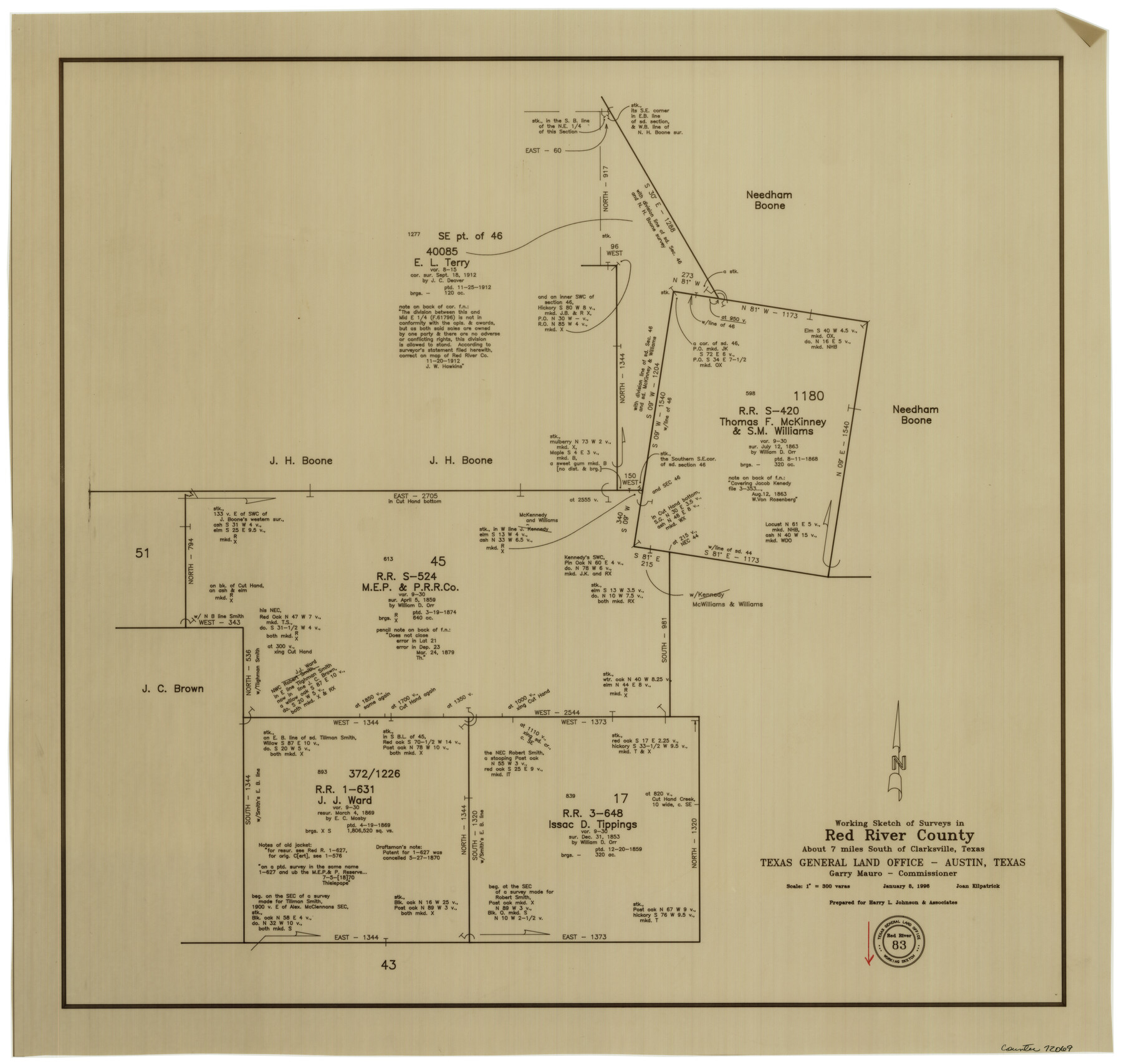 72069, Red River County Working Sketch 83, General Map Collection
