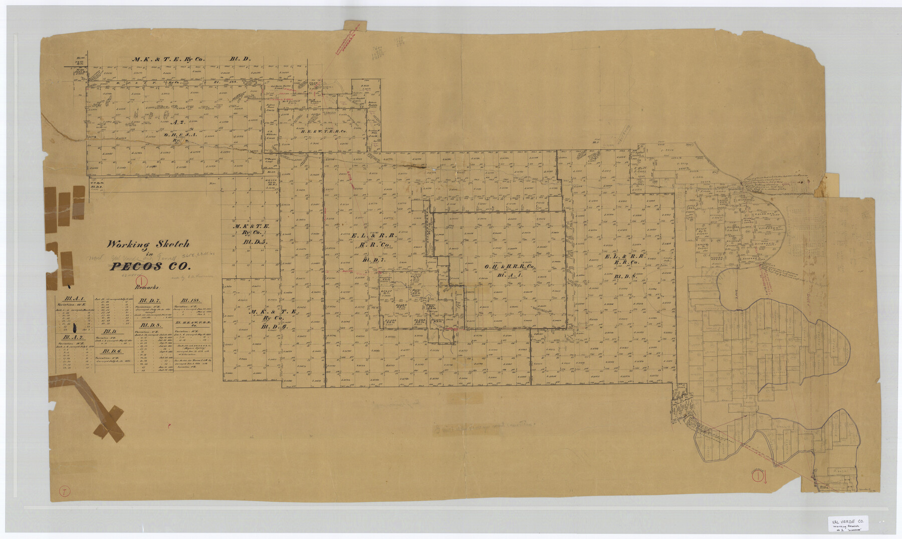 72136, Val Verde County Working Sketch 1, General Map Collection