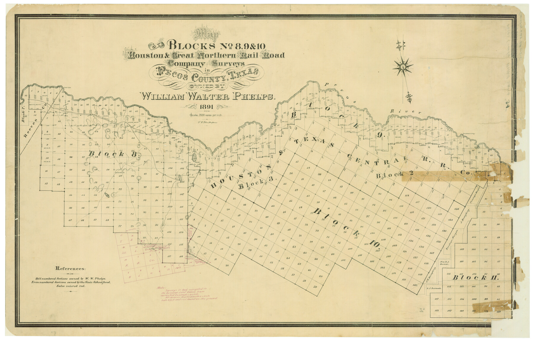 7215, Pecos County Rolled Sketch 34, General Map Collection