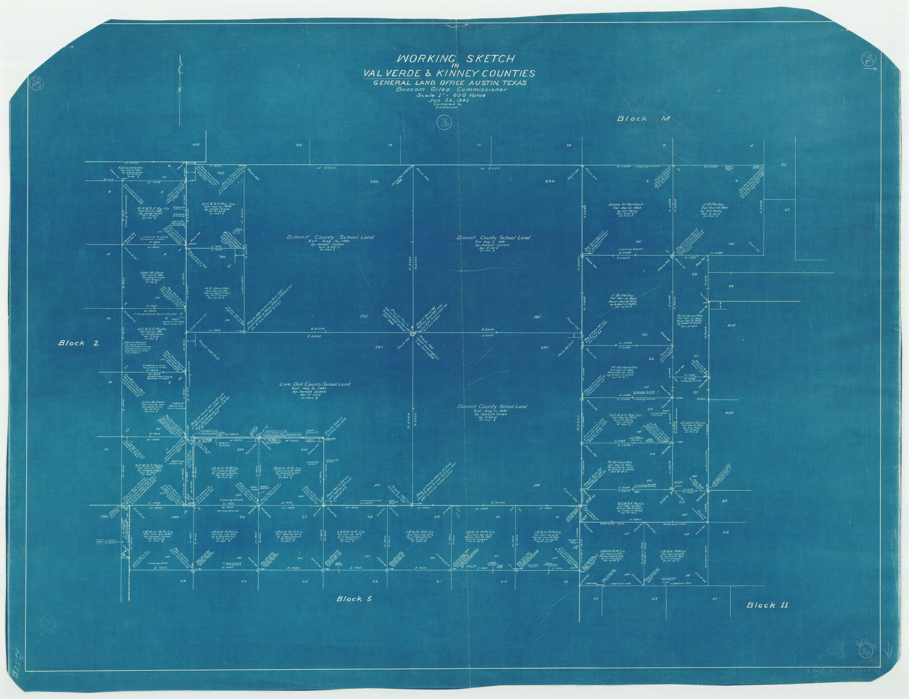 72171, Val Verde County Working Sketch 36, General Map Collection