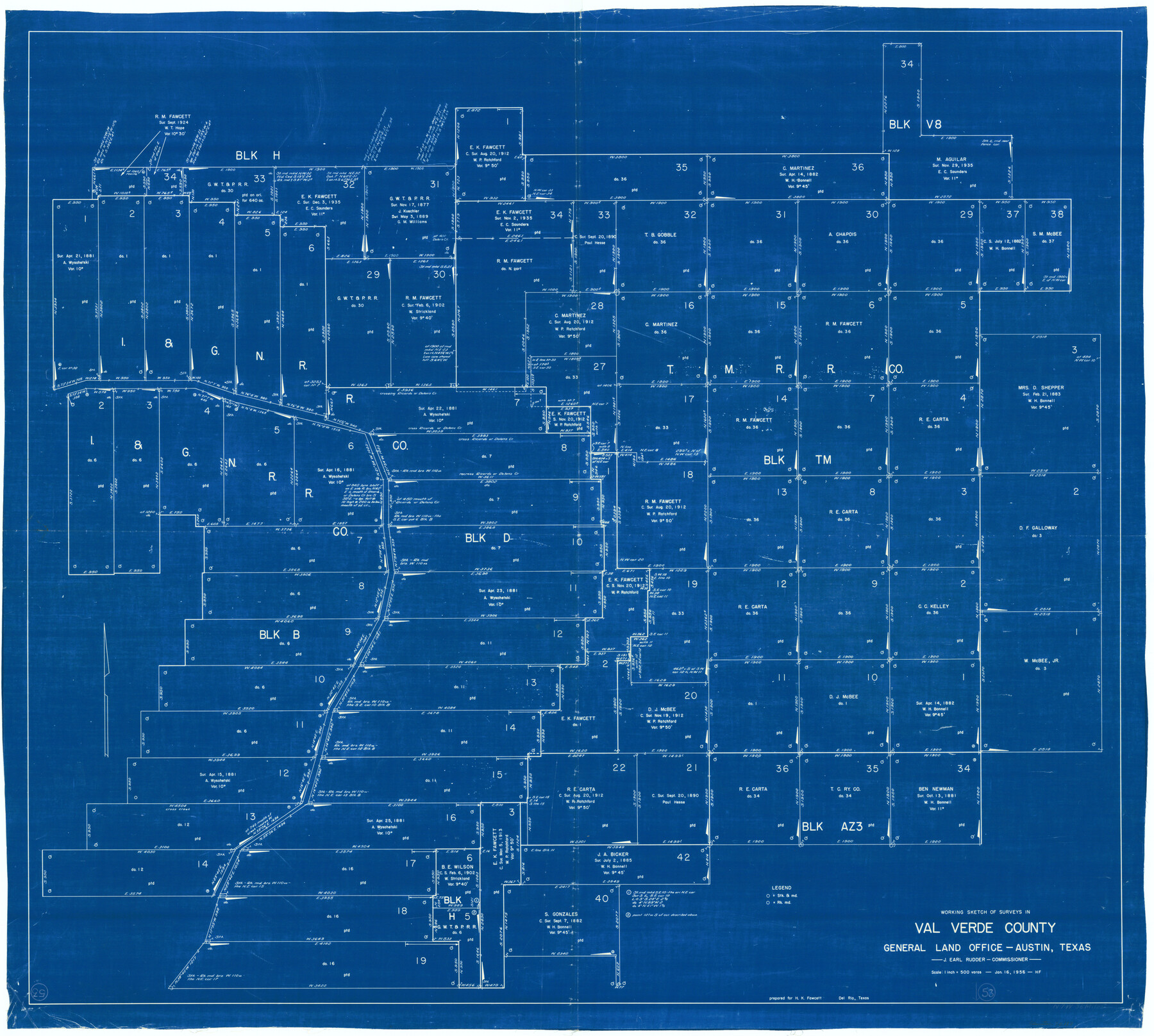 72188, Val Verde County Working Sketch 53, General Map Collection