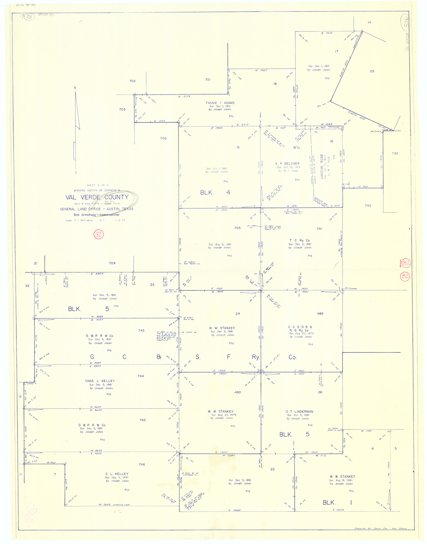 72217, Val Verde County Working Sketch 82, General Map Collection