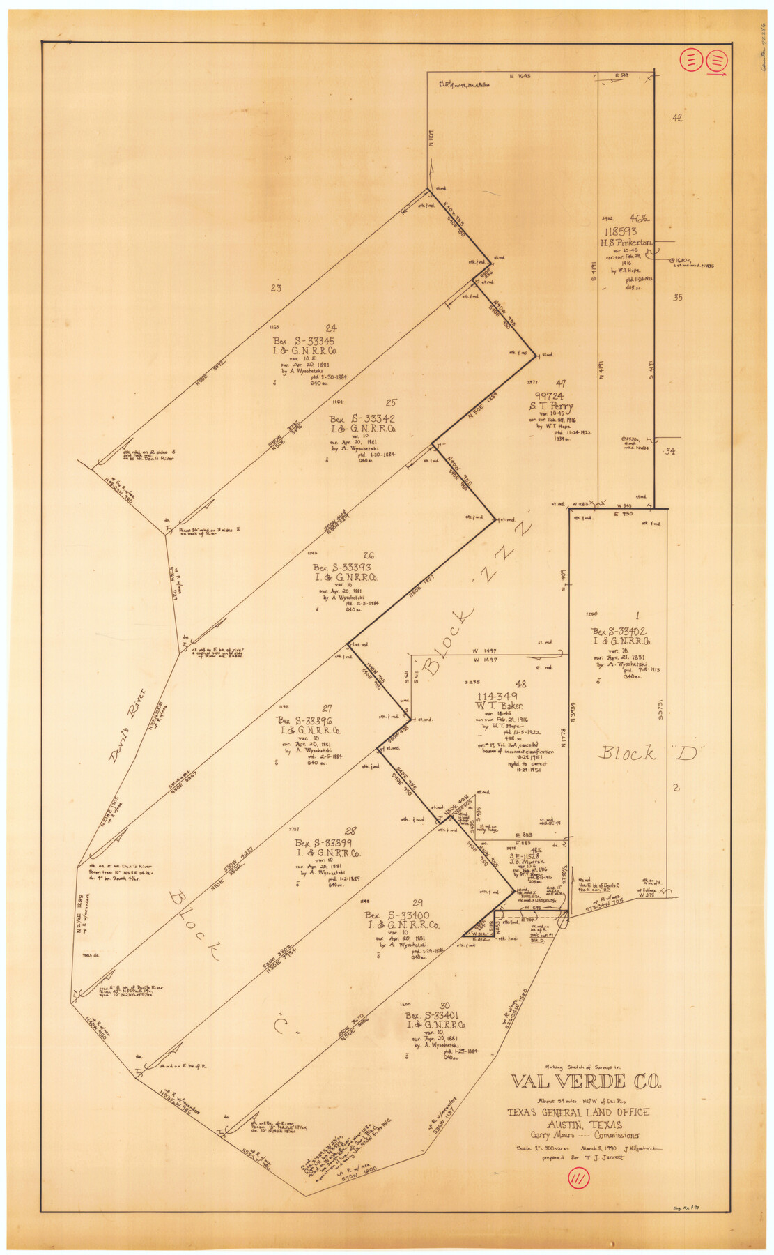 72246, Val Verde County Working Sketch 111, General Map Collection