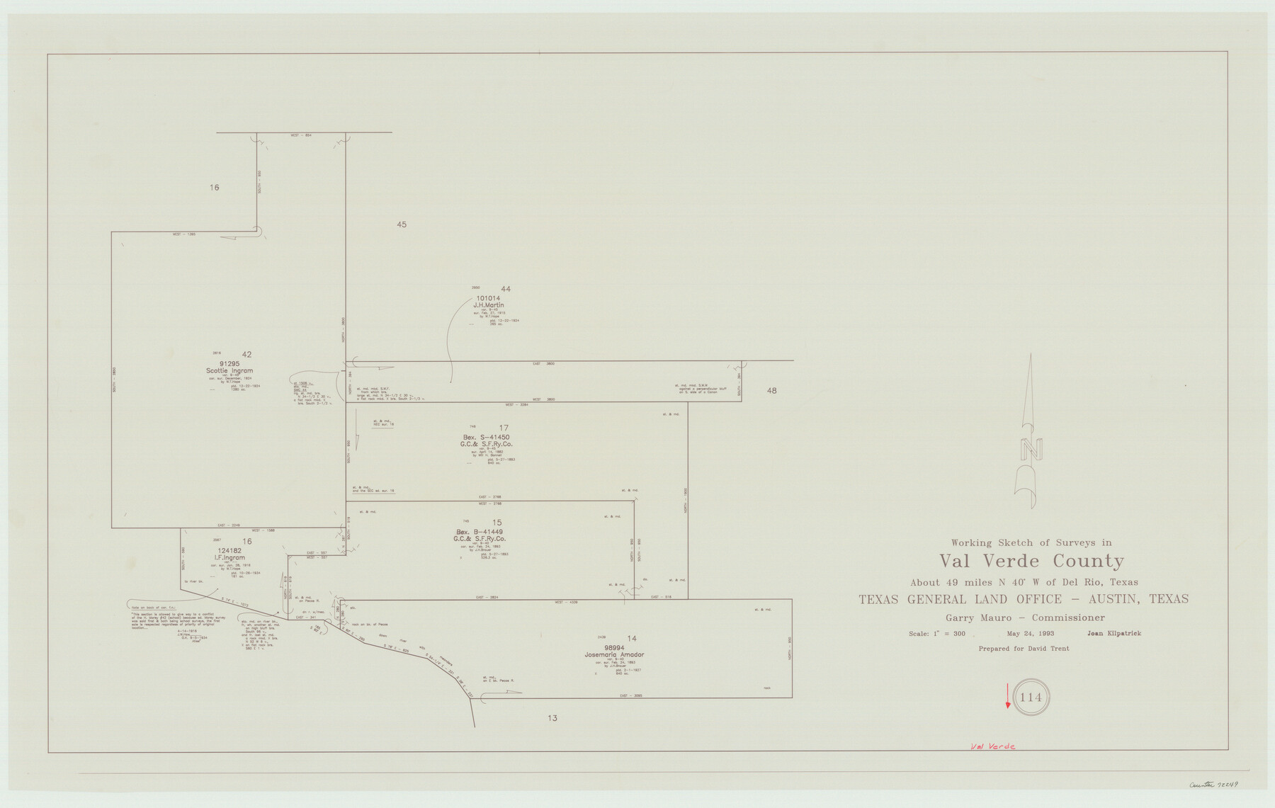 72249, Val Verde County Working Sketch 114, General Map Collection