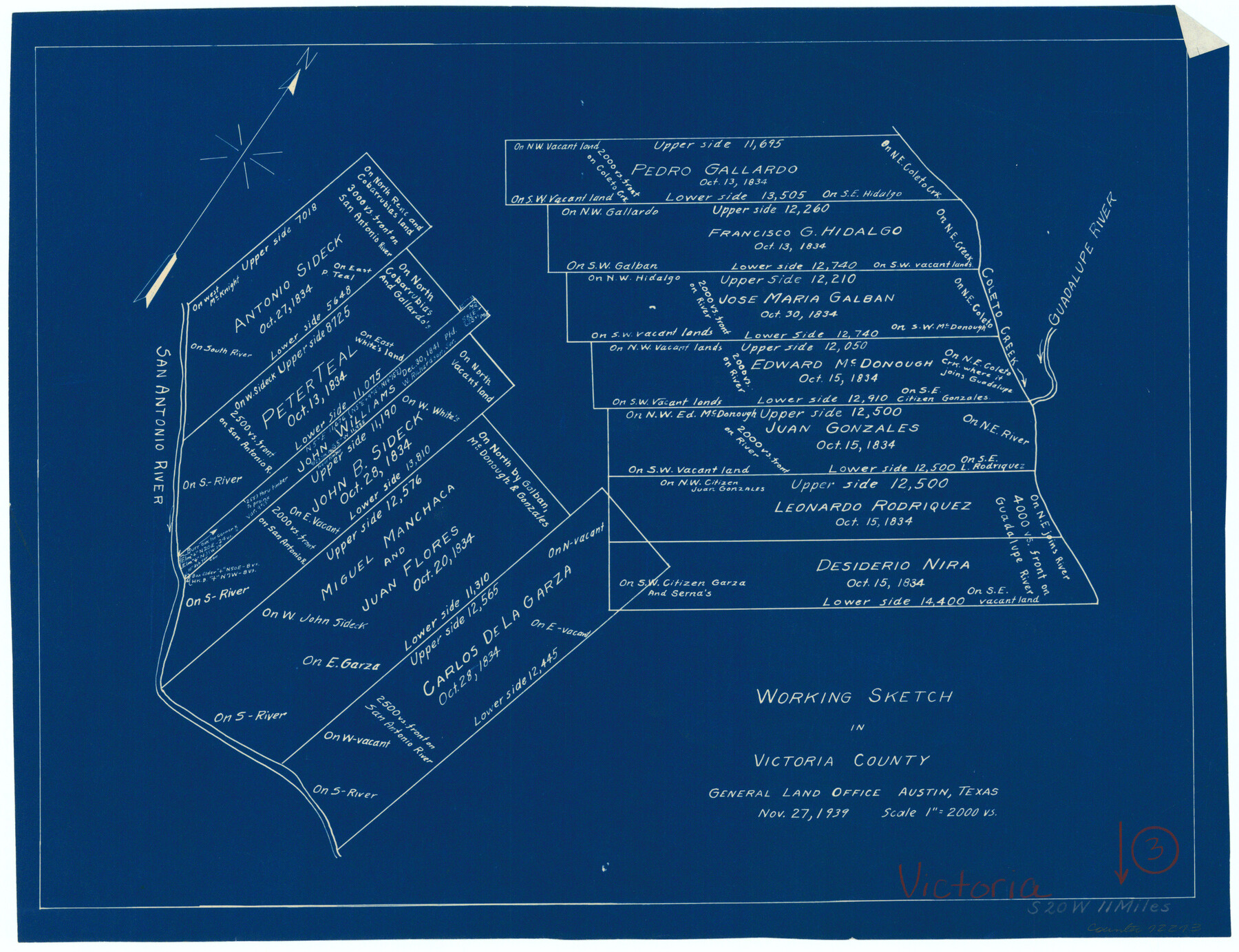 72273, Victoria County Working Sketch 3, General Map Collection