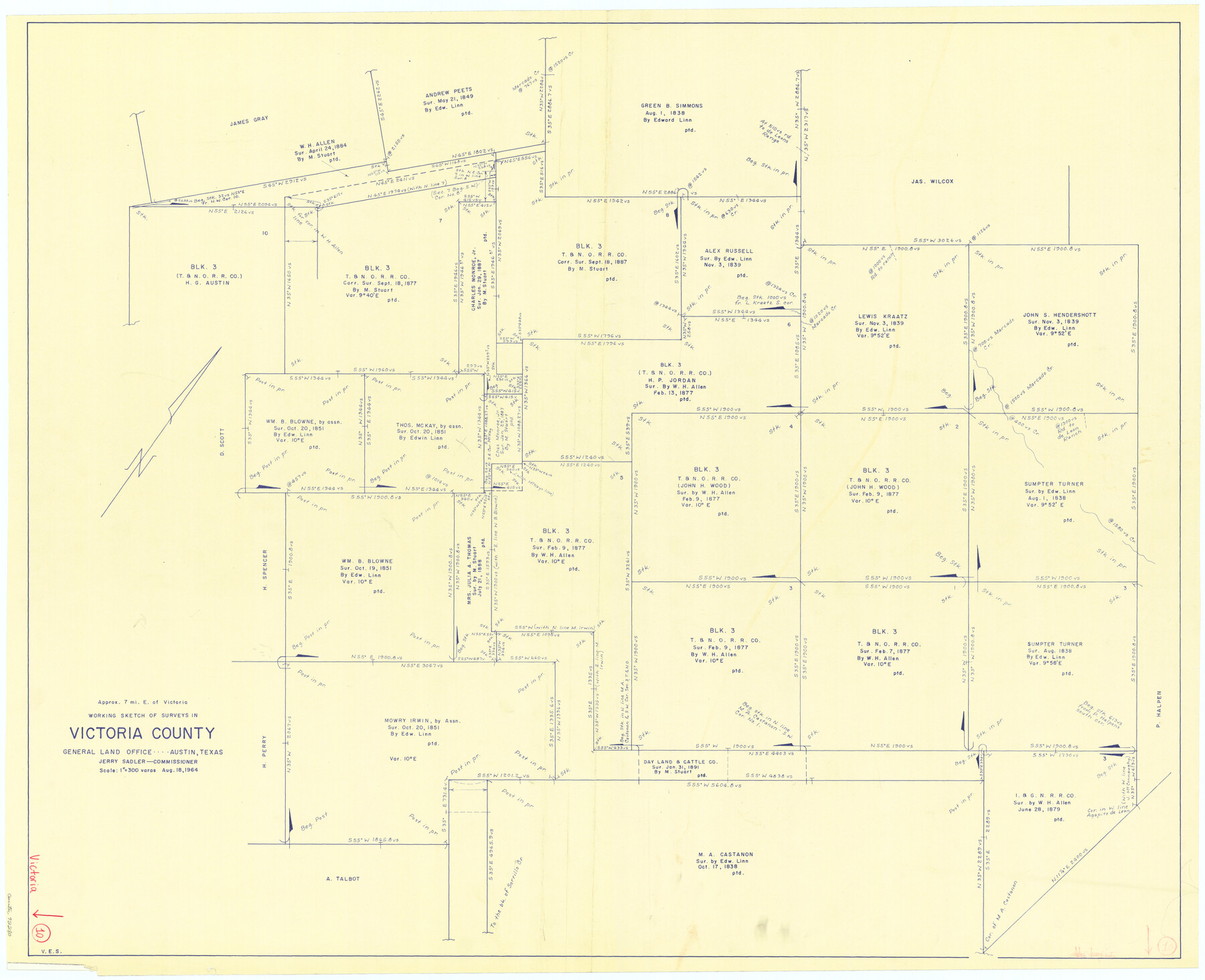 72280, Victoria County Working Sketch 10, General Map Collection